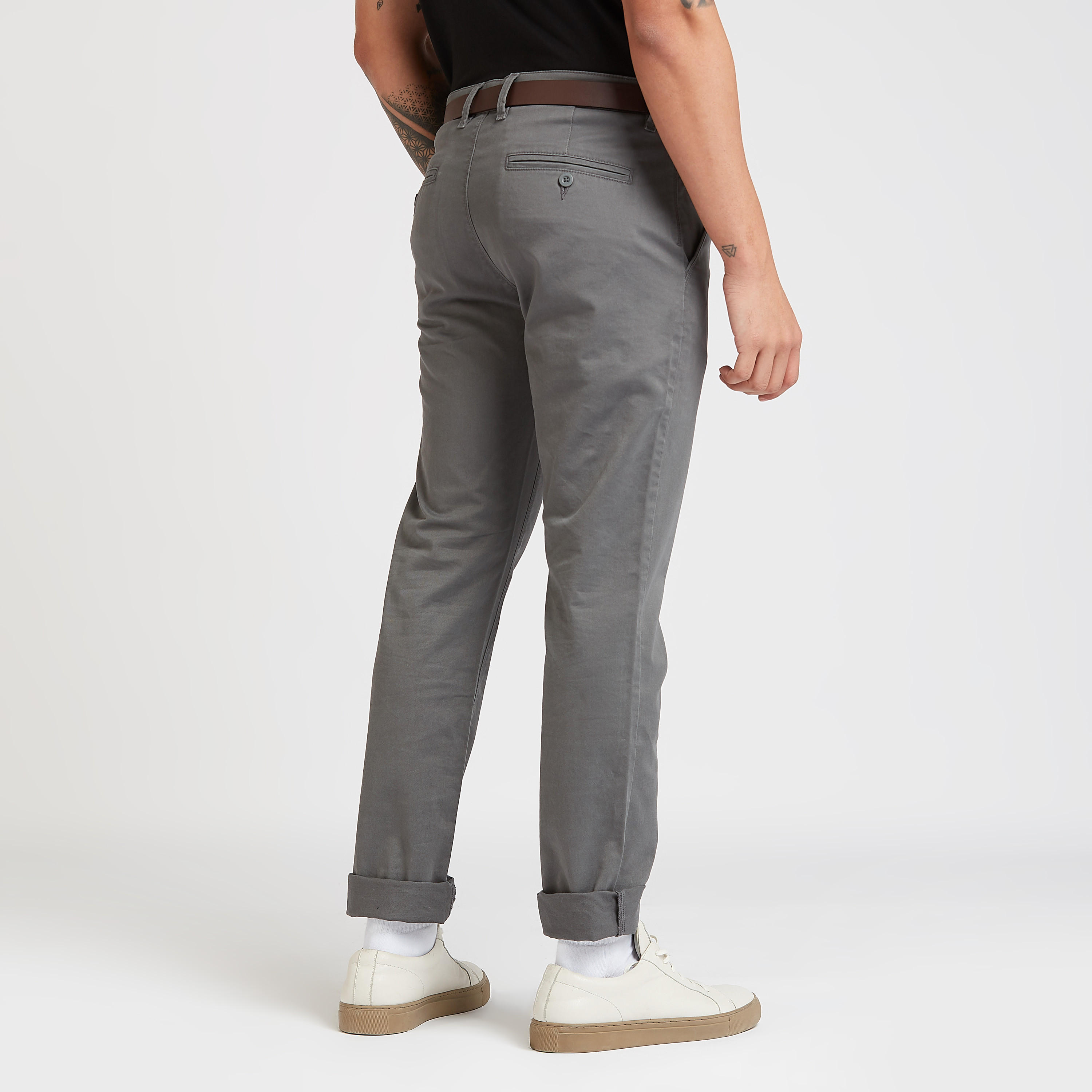Full Length Solid Chinos with Pocket Detail and Belt Loops-men-clothing-bottoms-trousersandchinos-trousers-image-4