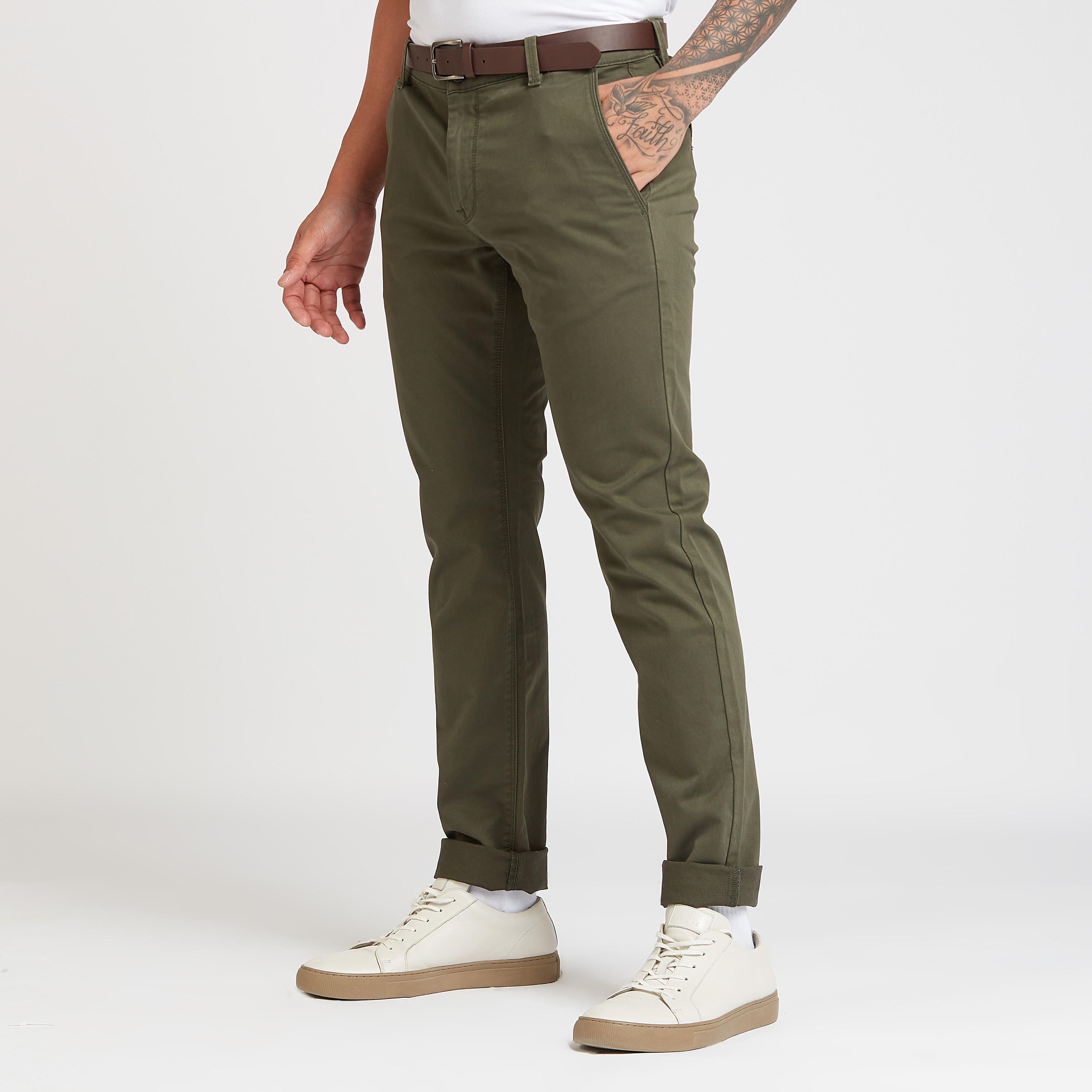 بنطال شينو طويل سادة بجيوب وحلقات للحزام-men-clothing-bottoms-trousersandchinos-trousers-image-5