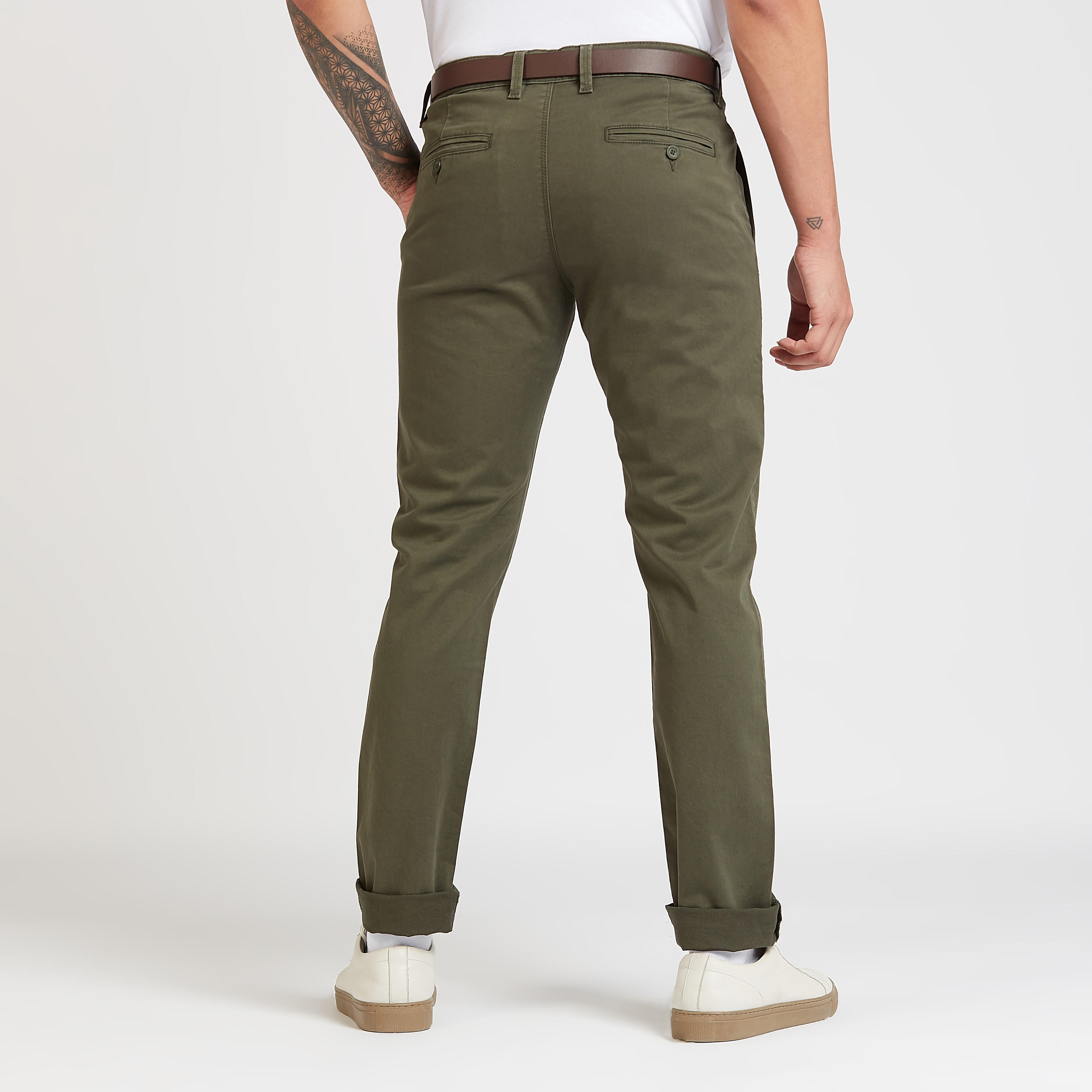 بنطال شينو طويل سادة بجيوب وحلقات للحزام-men-clothing-bottoms-trousersandchinos-trousers-image-8