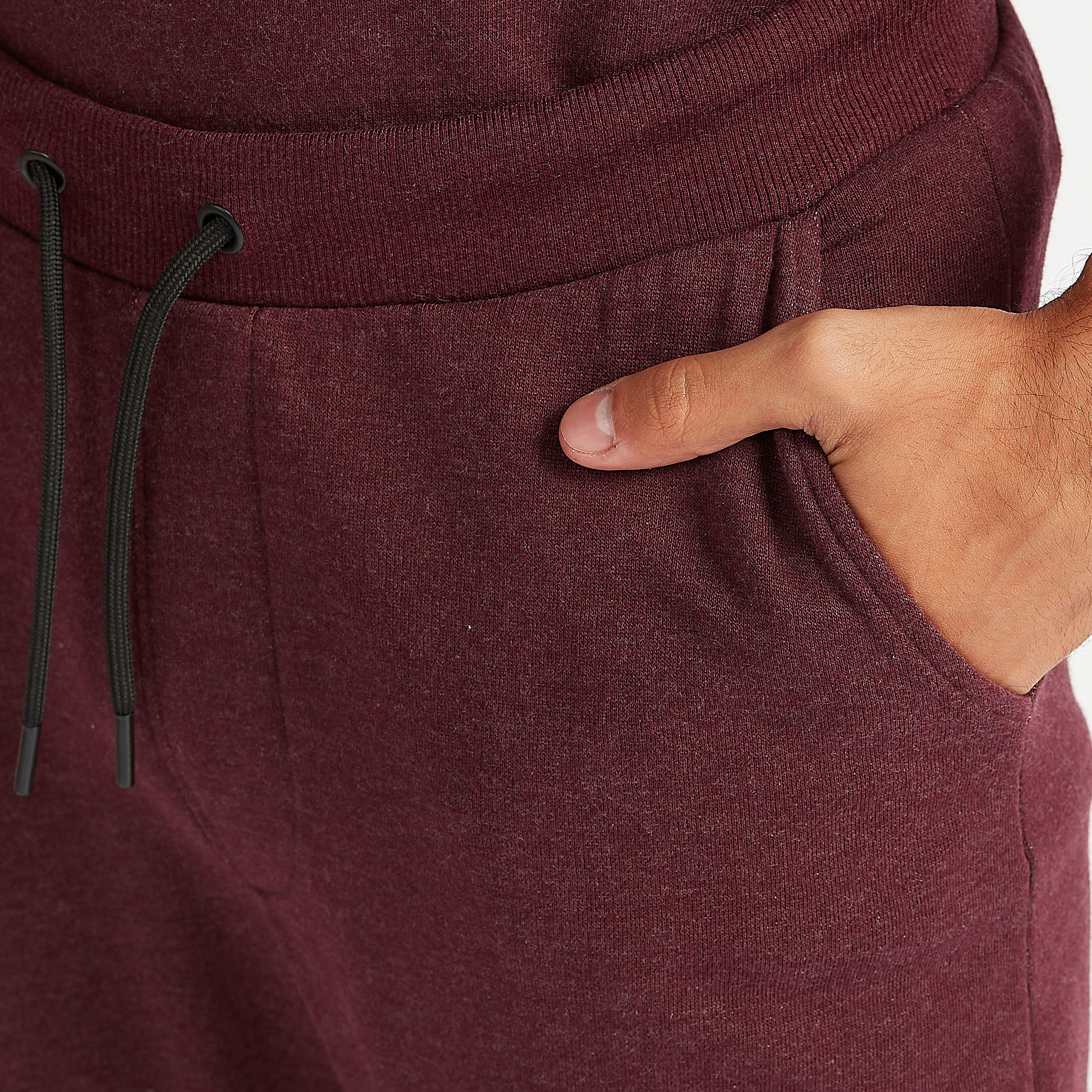 بنطلون رياضي مستدام سادة برباط إغلاق وخصر متوسّط الارتفاع-men-clothing-bottoms-joggers-image-2