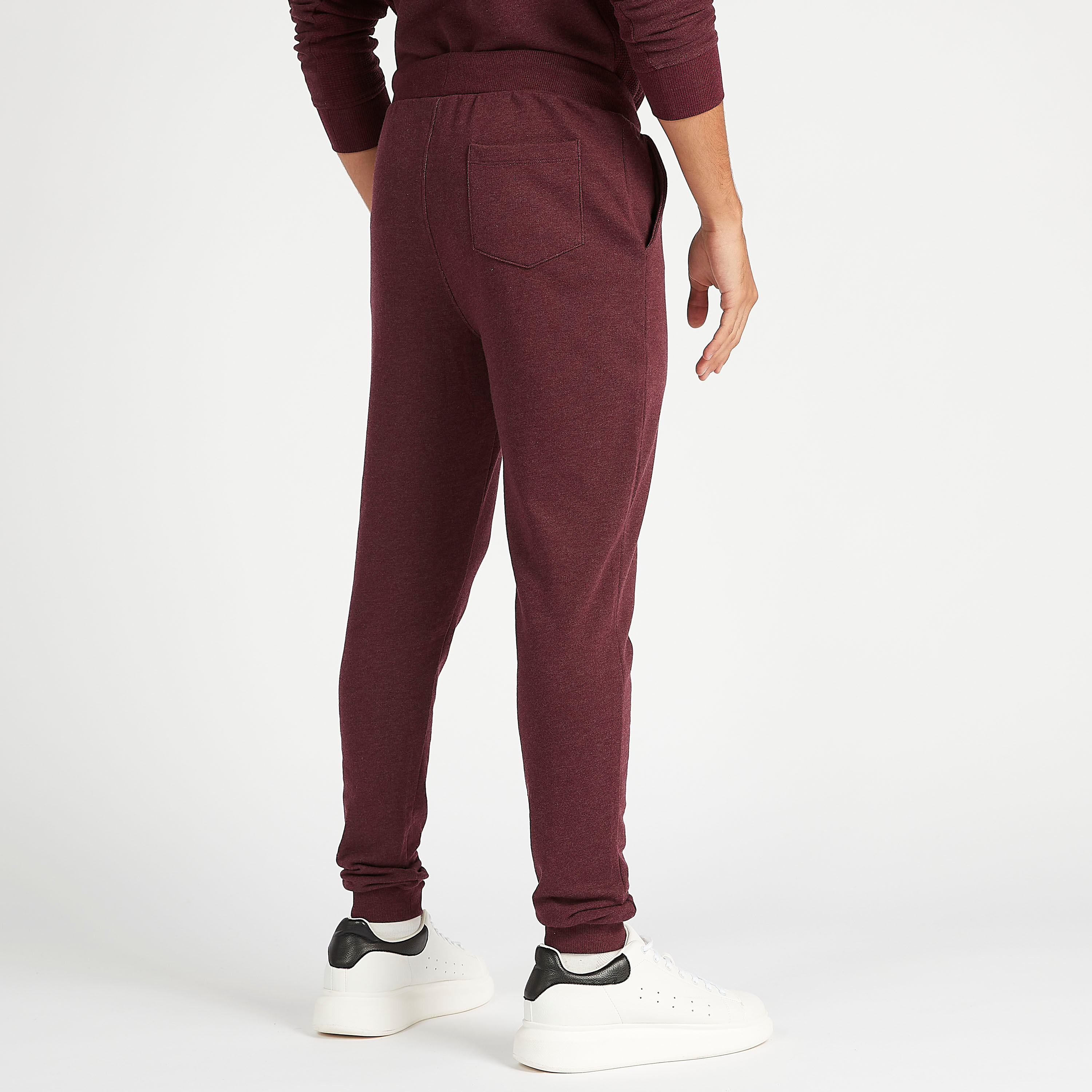 بنطلون رياضي مستدام سادة برباط إغلاق وخصر متوسّط الارتفاع-men-clothing-bottoms-joggers-image-1