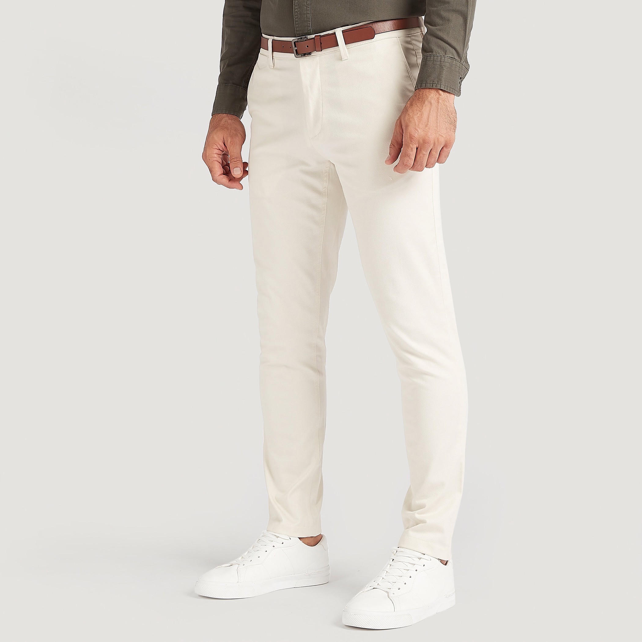 Solid Full Length Chinos with Belt and Pockets-men-clothing-bottoms-trousersandchinos-trousers-image-1
