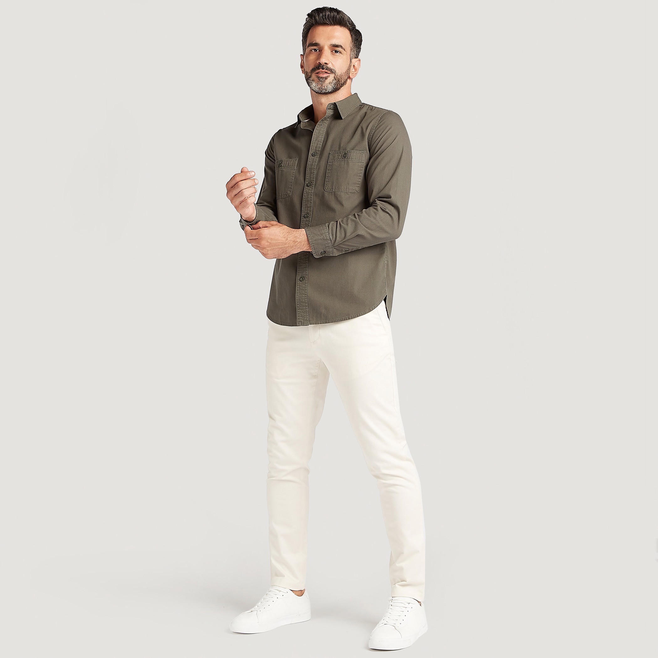 Solid Full Length Chinos with Belt and Pockets-men-clothing-bottoms-trousersandchinos-trousers-image-2
