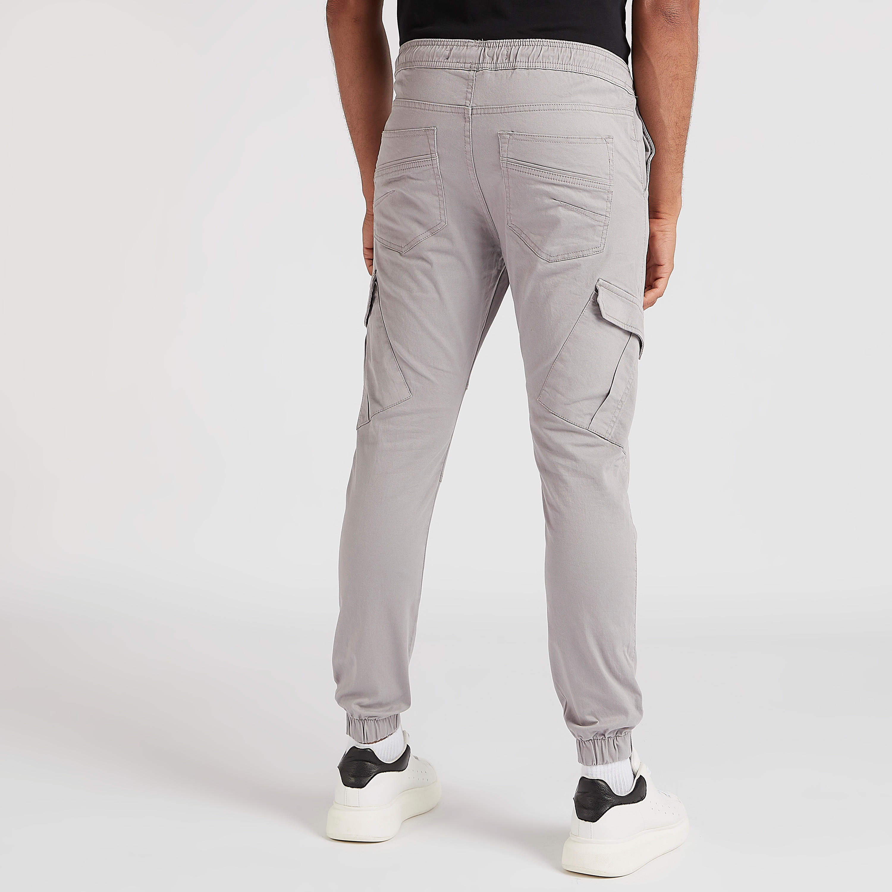 Solid Chinos with Cargo Pockets and Drawstring Closure-men-clothing-bottoms-trousersandchinos-trousers-image-4