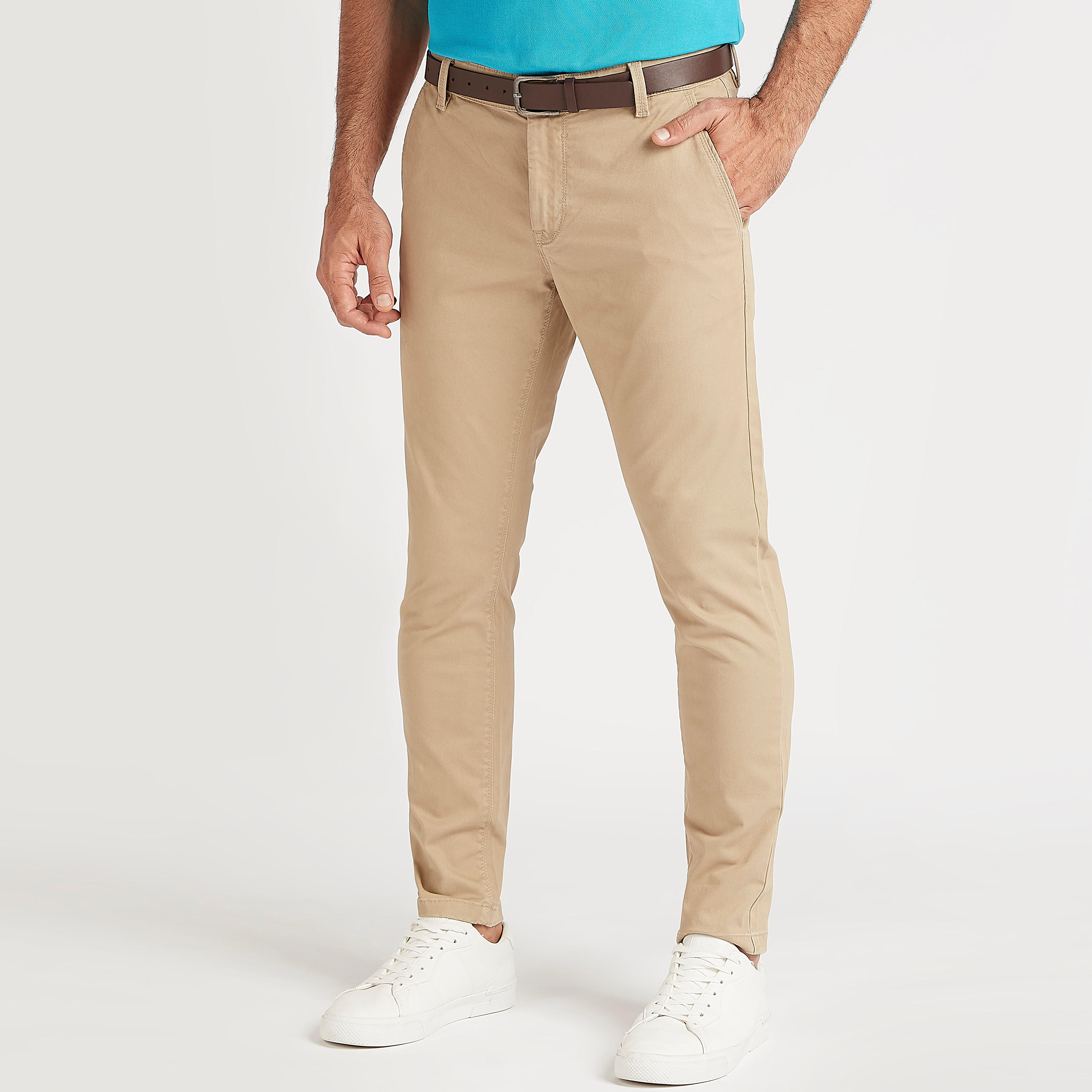 Solid Chino Pants with Button Closure and Pin Buckle Belt-men-clothing-bottoms-trousersandchinos-chinos-image-1