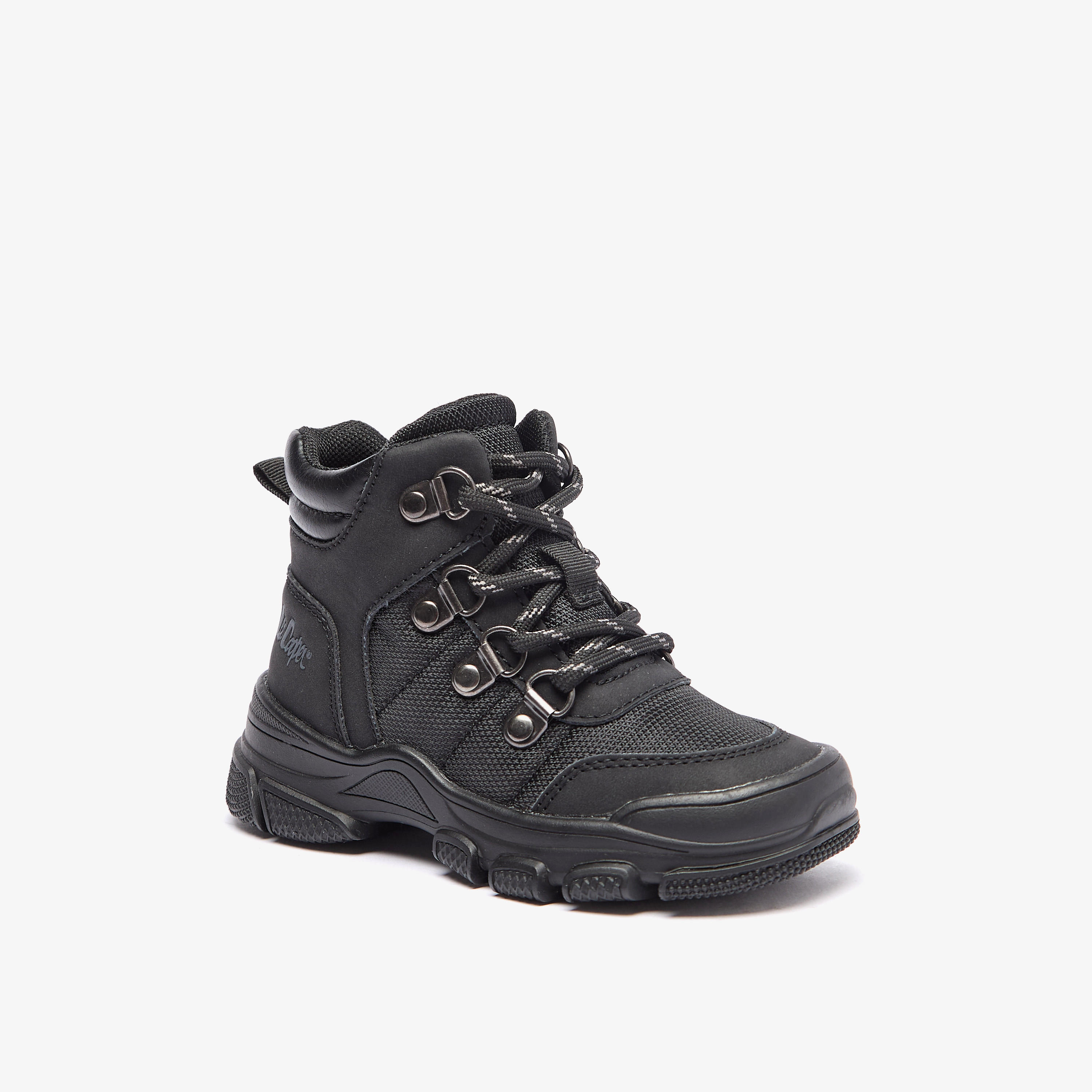 بوت بطول الكاحل بألواح وسحاب إغلاق للأولاد من لي كوبر-boys-shoes-boots-image-1