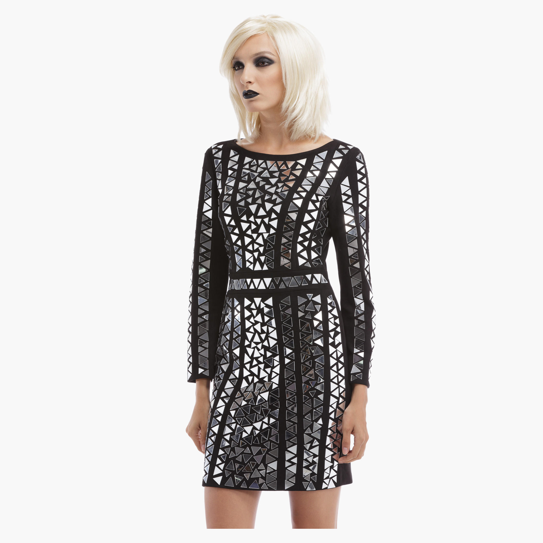 BLACK by Splash Mirror Embellished Shift Dress-women-clothing-dresses-image-4
