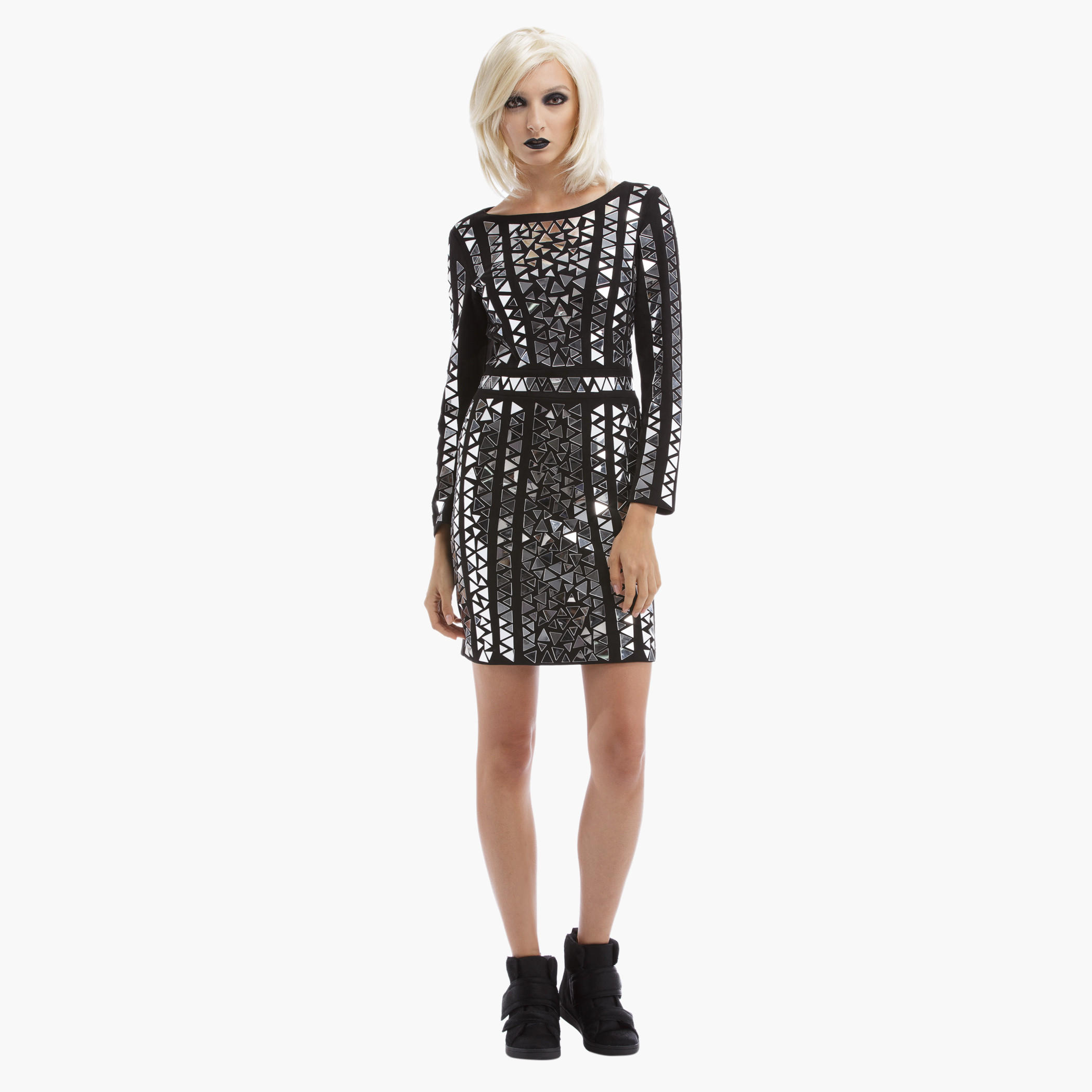 BLACK by Splash Mirror Embellished Shift Dress-women-clothing-dresses-image-6