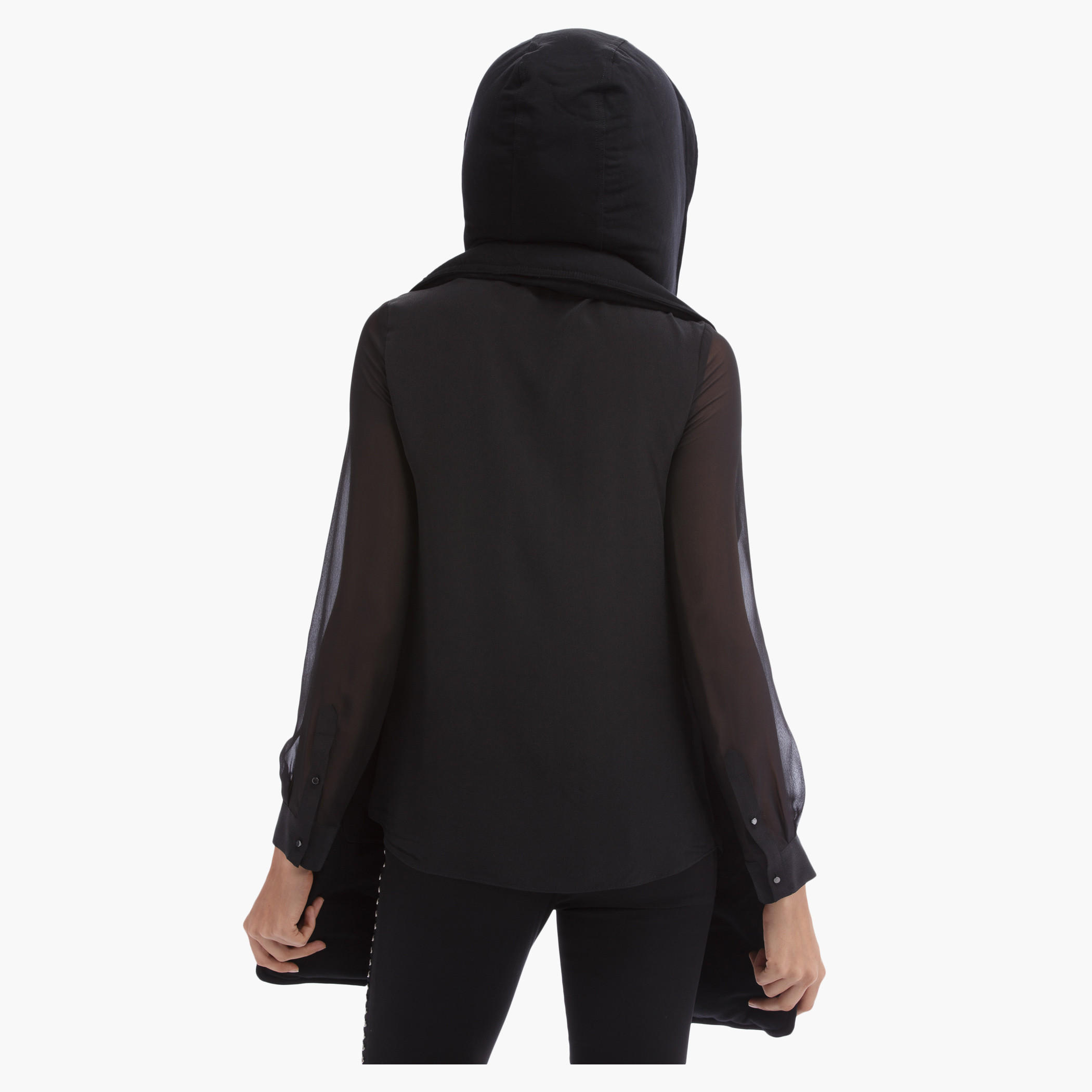 BLACK by Splash Hooded Jacket with Front Zip-women-winterwear-hoodiesandsweatshirts-hoodies-image-3