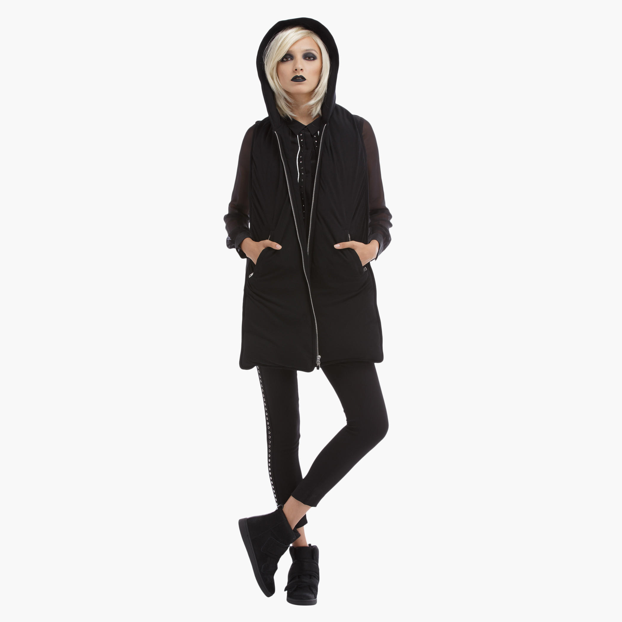 BLACK by Splash Hooded Jacket with Front Zip-women-winterwear-hoodiesandsweatshirts-hoodies-image-6