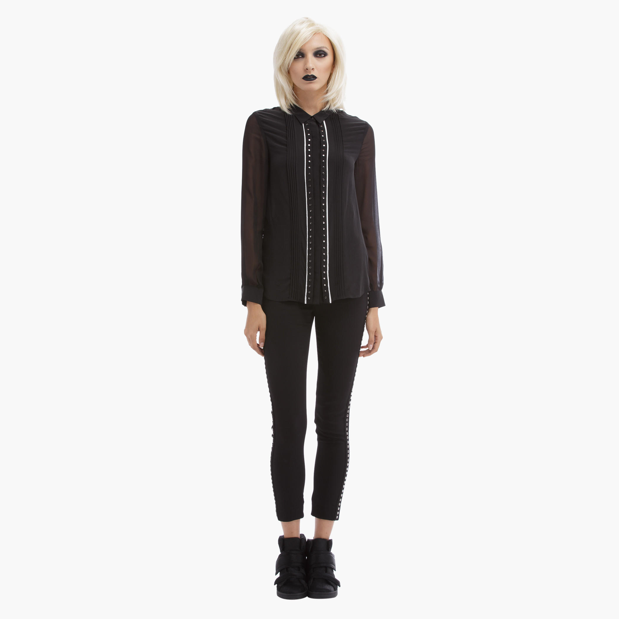 BLACK by Splash Studs Embellished Pants-women-clothing-bottoms-trousers-image-5
