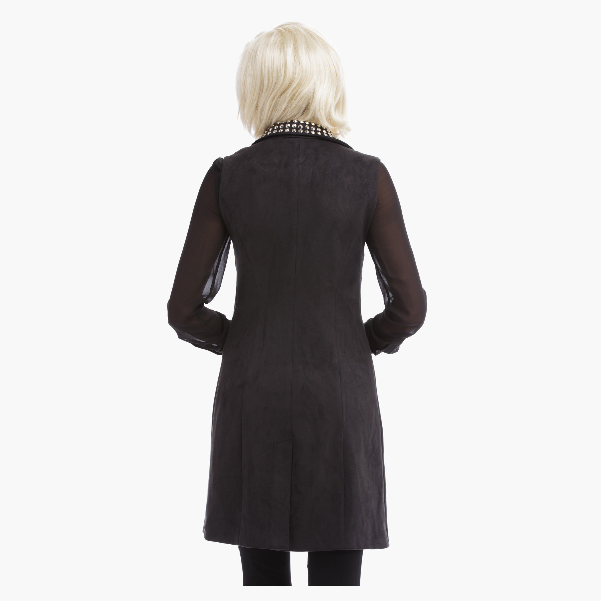BLACK by Splash Stud Embellished Jacket with Long Sleeves-women-clothing-coatsandjackets-coats-image-3