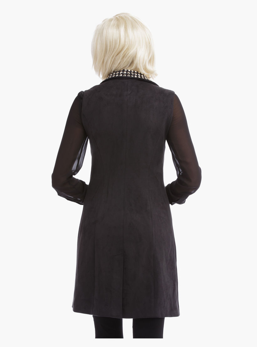 BLACK by Splash Stud Embellished Jacket with Long Sleeves-women-clothing-coatsandjackets-coats-image-3