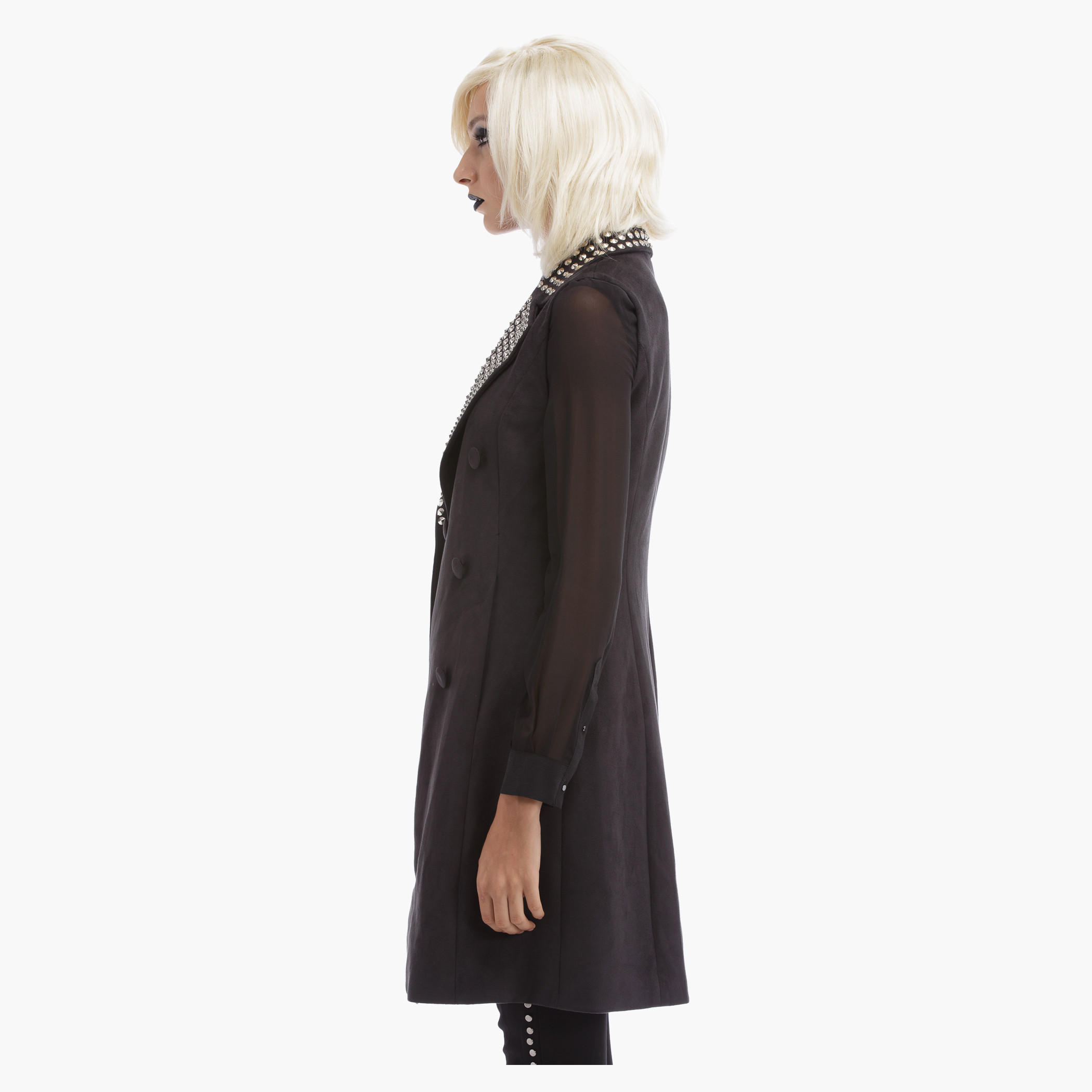 BLACK by Splash Stud Embellished Jacket with Long Sleeves-women-clothing-coatsandjackets-coats-image-4