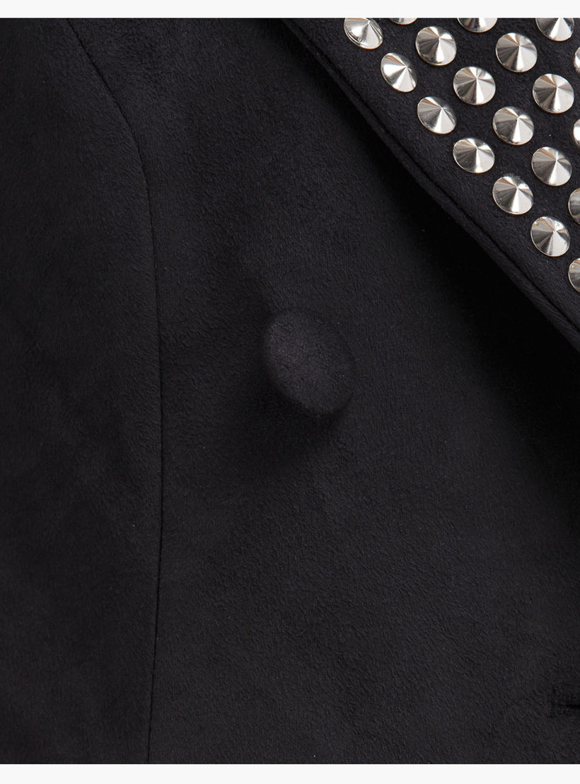 BLACK by Splash Stud Embellished Jacket with Long Sleeves-women-clothing-coatsandjackets-coats-image-5