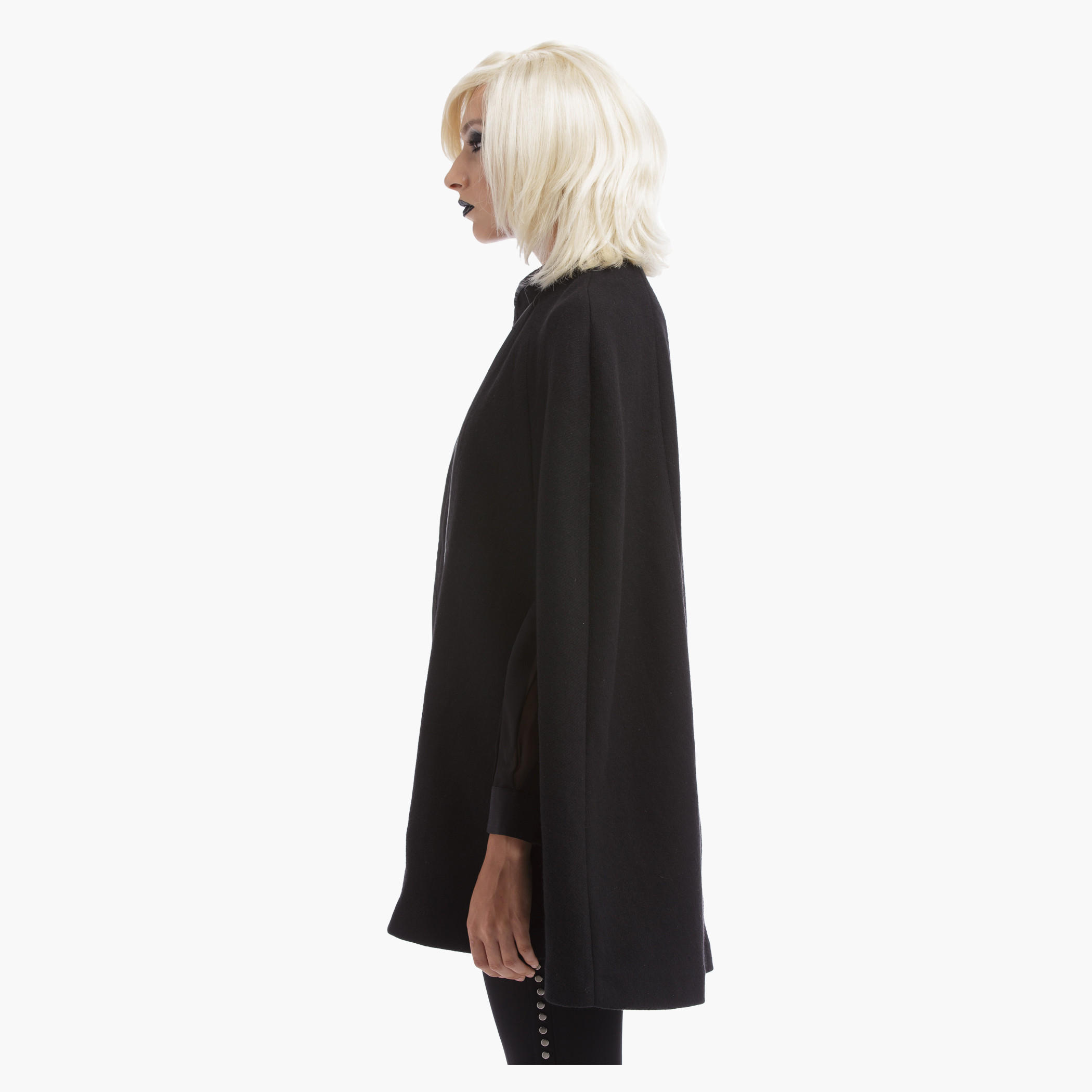 BLACK by Splash Cape Jacket with Piping-women-clothing-coatsandjackets-coats-image-4