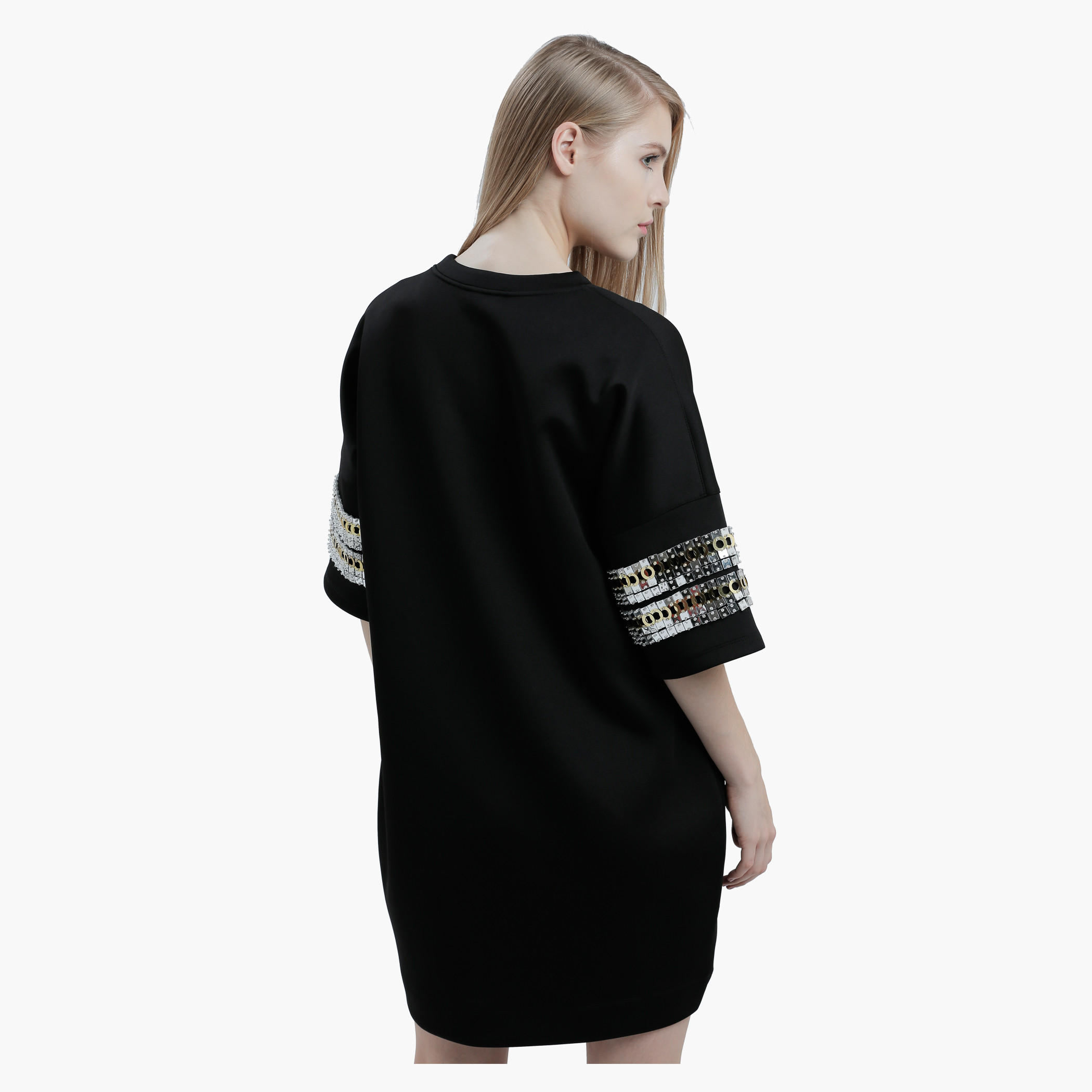 Embellished Dress with Round Neck-women-clothing-dresses-image-2