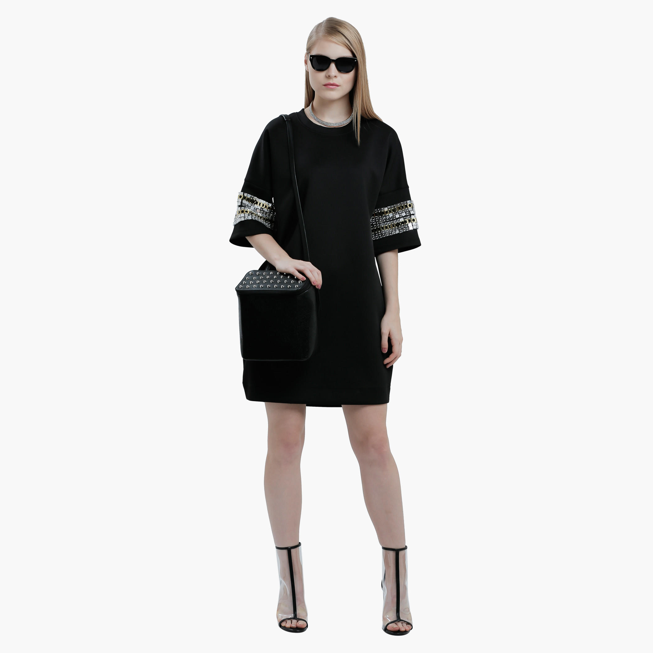 Embellished Dress with Round Neck-women-clothing-dresses-image-5