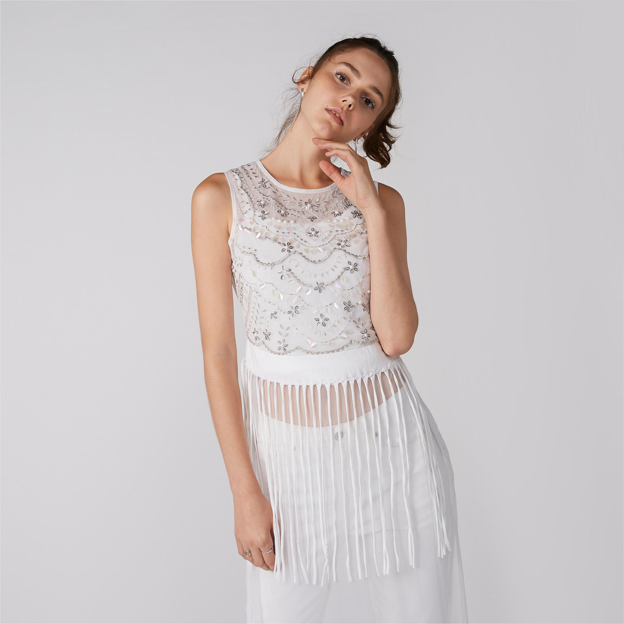 Embellished Sleeveless A-Line Midi Dress-women-clothing-dresses-image-1