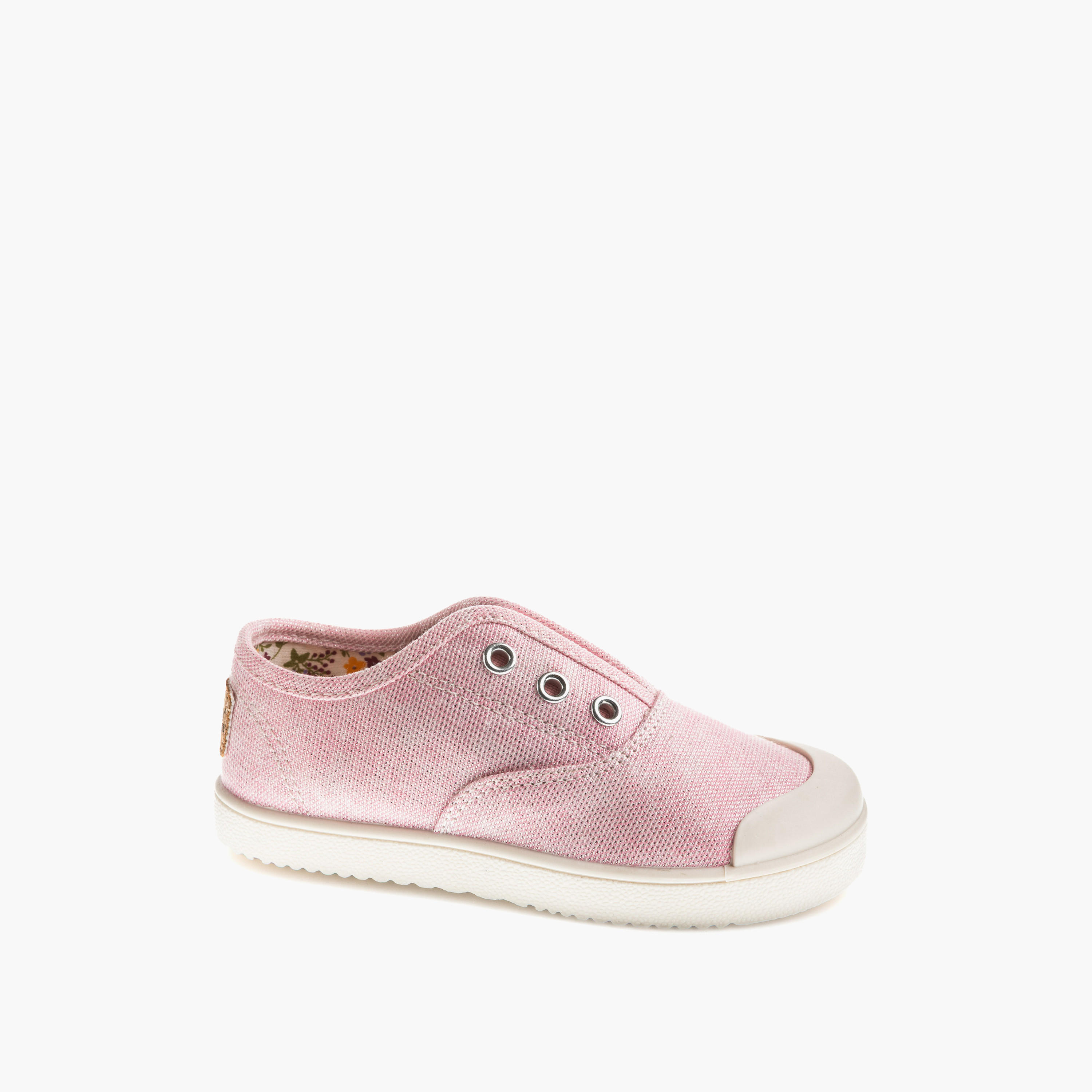 Pablosky Canvas Sneakers with Eyelets-baby-girls-shoes-closedshoes-image-1