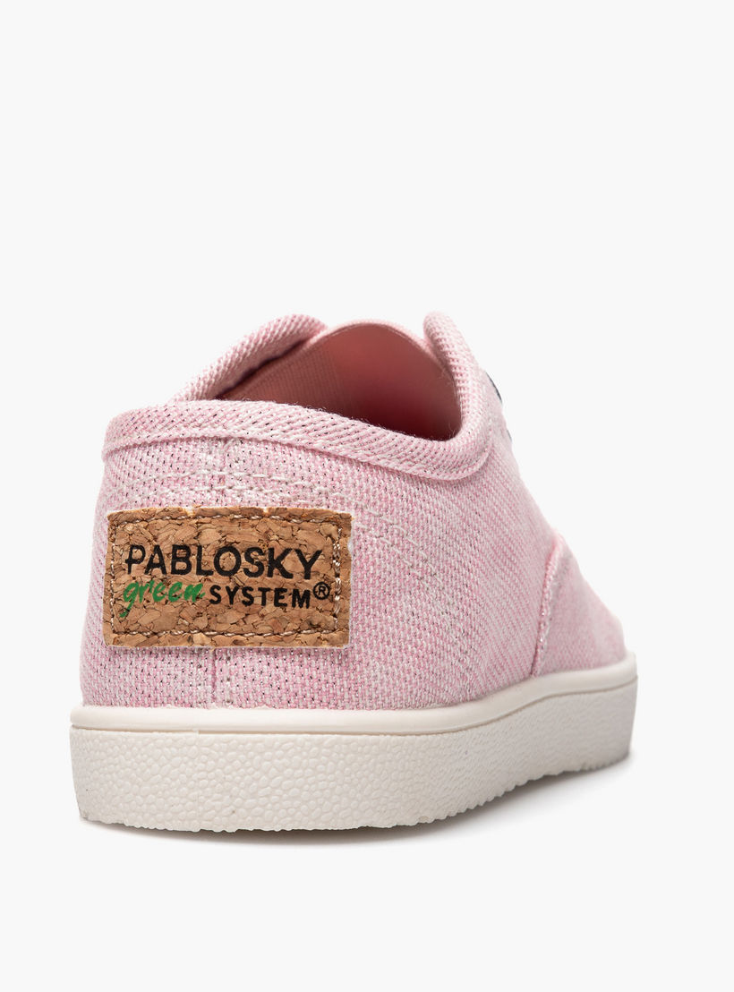 Pablosky Canvas Sneakers with Eyelets-baby-girls-shoes-closedshoes-image-3
