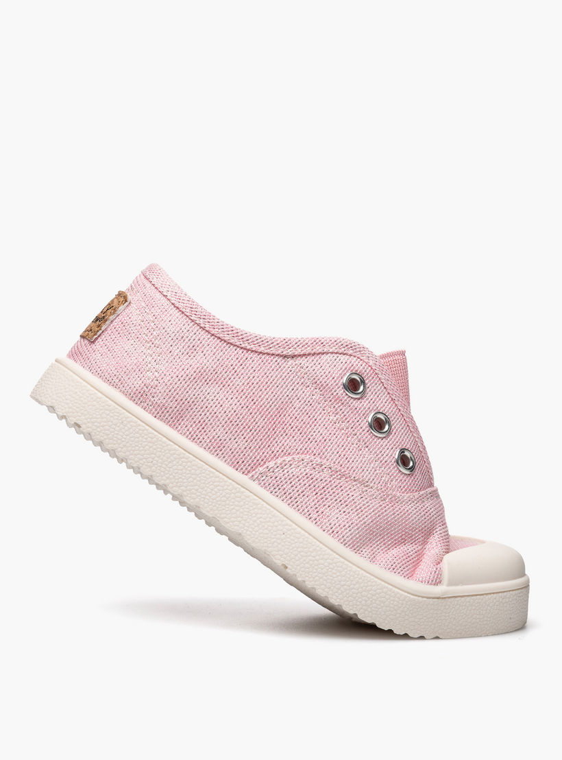 Pablosky Canvas Sneakers with Eyelets-baby-girls-shoes-closedshoes-image-5