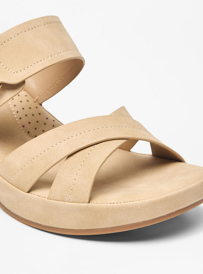 Le Confort Solid Slip-On Cross Strap Comfort Sandals-women-shoes-sandals-heeled-image-5