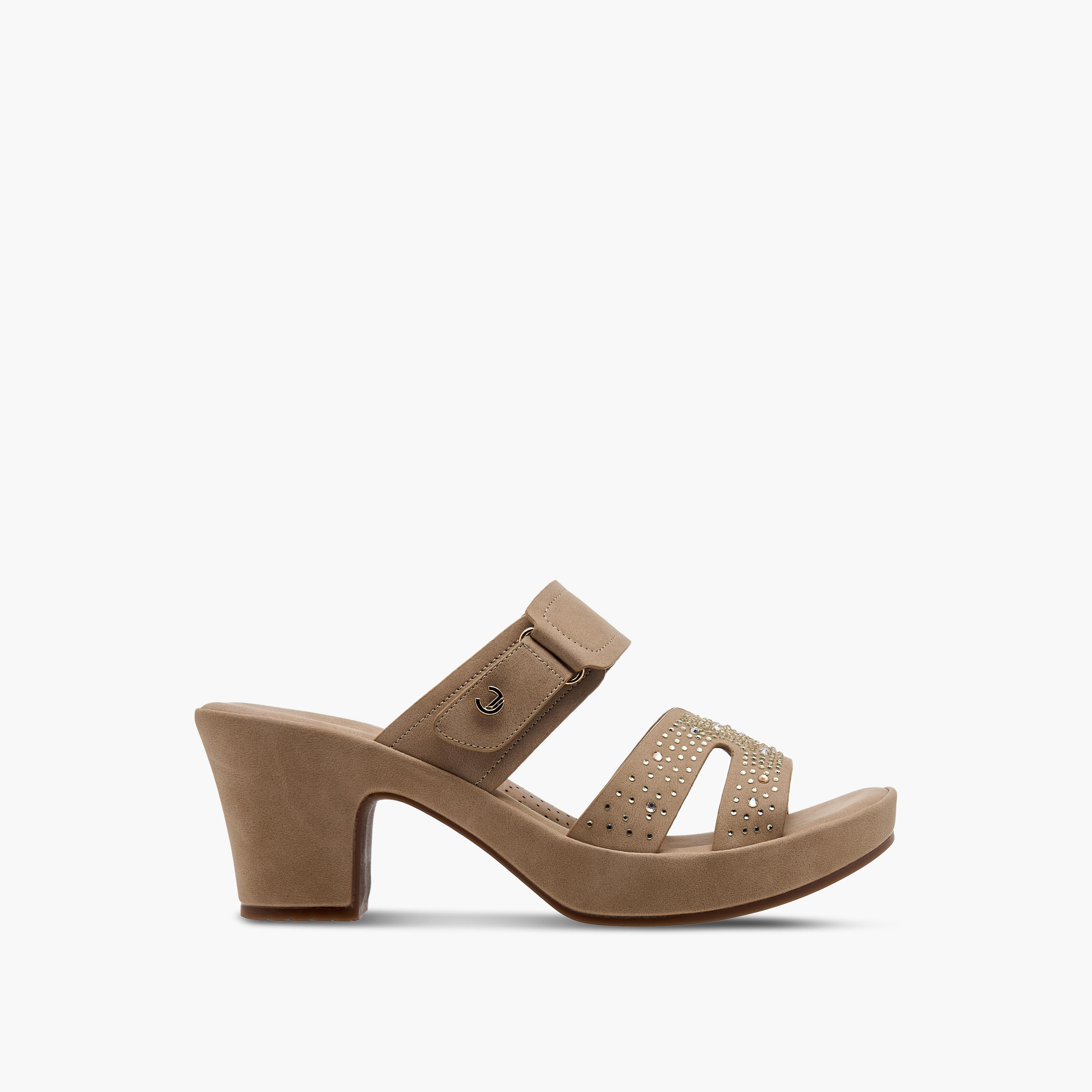 Le Confort Embellished Slip-On Comfort Sandals with Block Heels-women-shoes-sandals-heeled-image-3