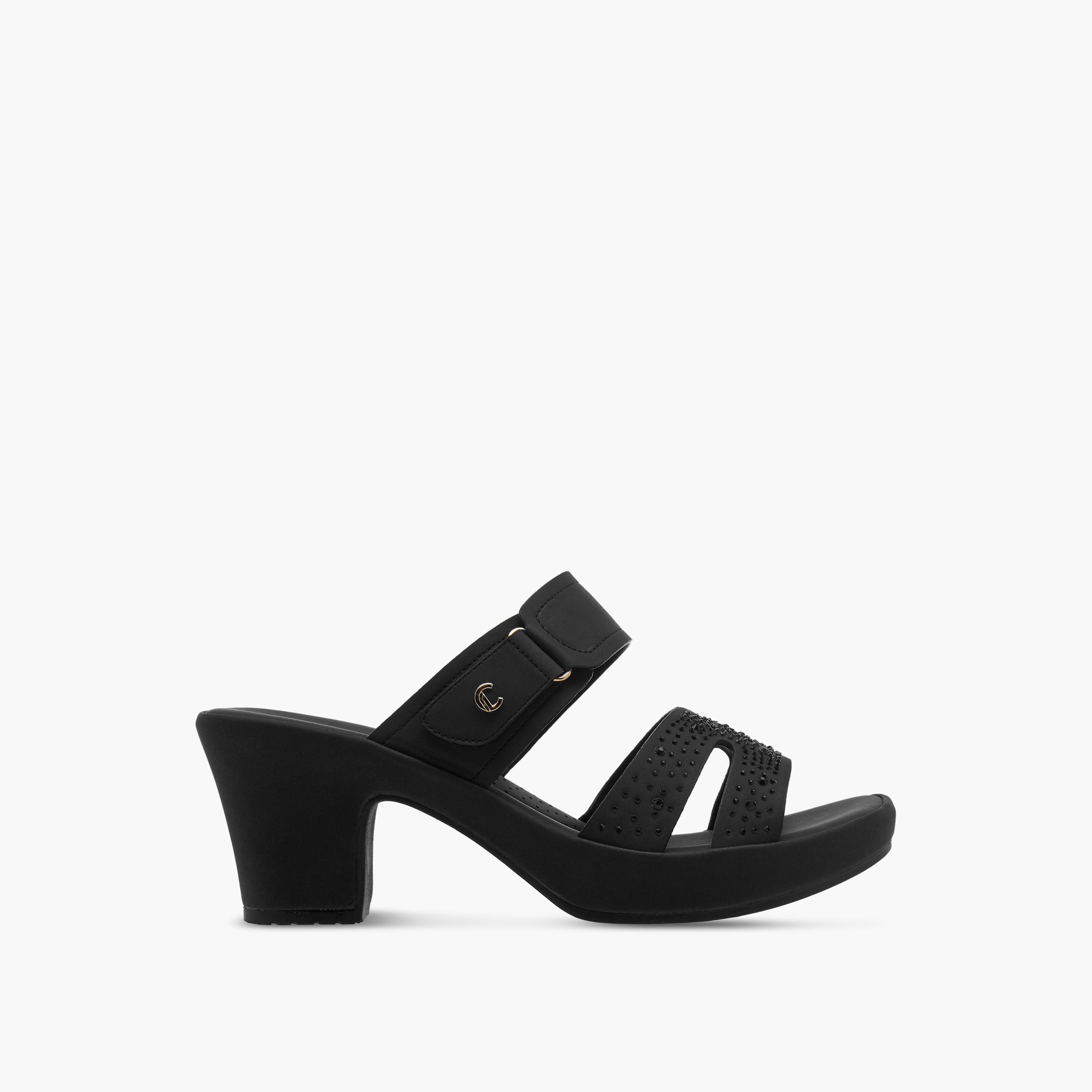صندل مريح سهل الارتداء مزين بكعب سميك من لو كونفورت-women-shoes-sandals-heeled-image-3