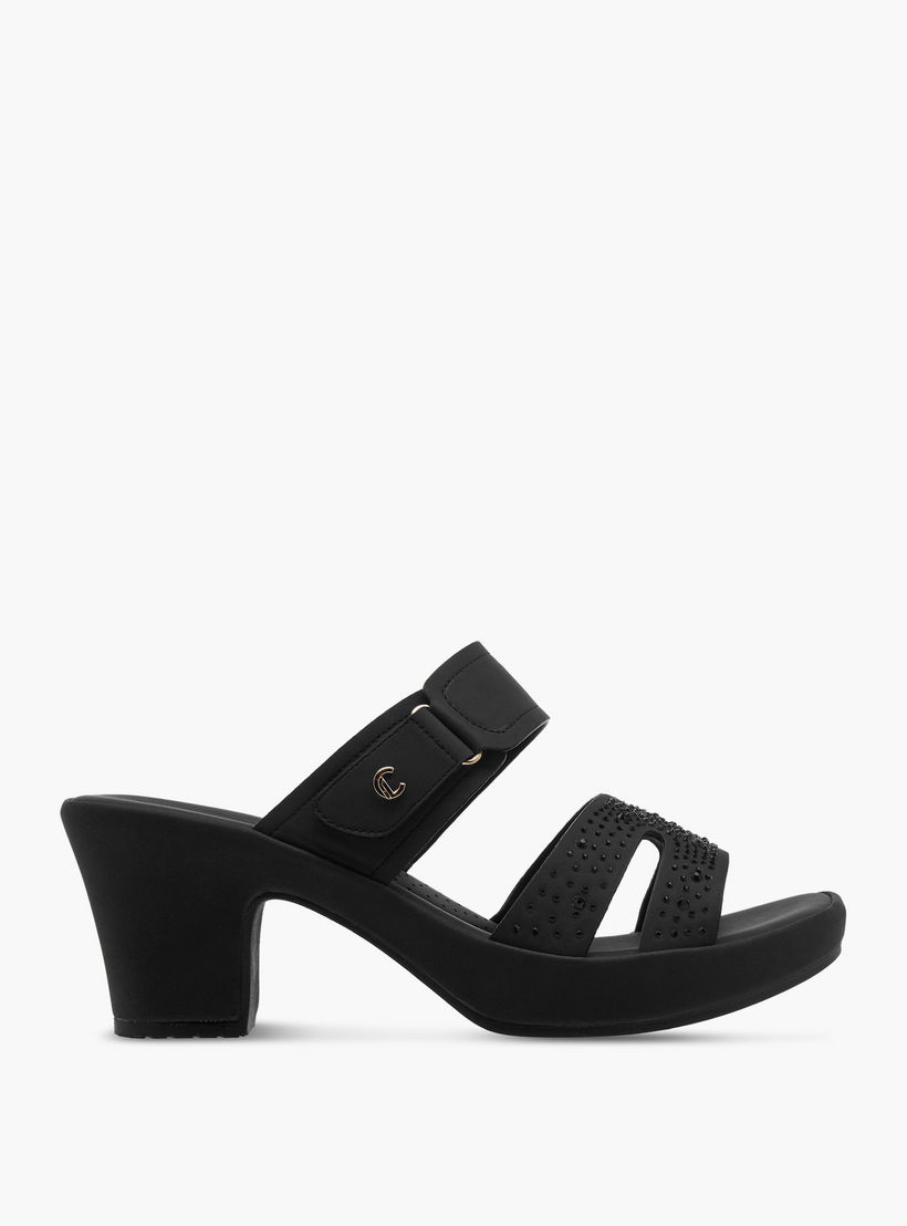 صندل مريح سهل الارتداء مزين بكعب سميك من لو كونفورت-women-shoes-sandals-heeled-image-3
