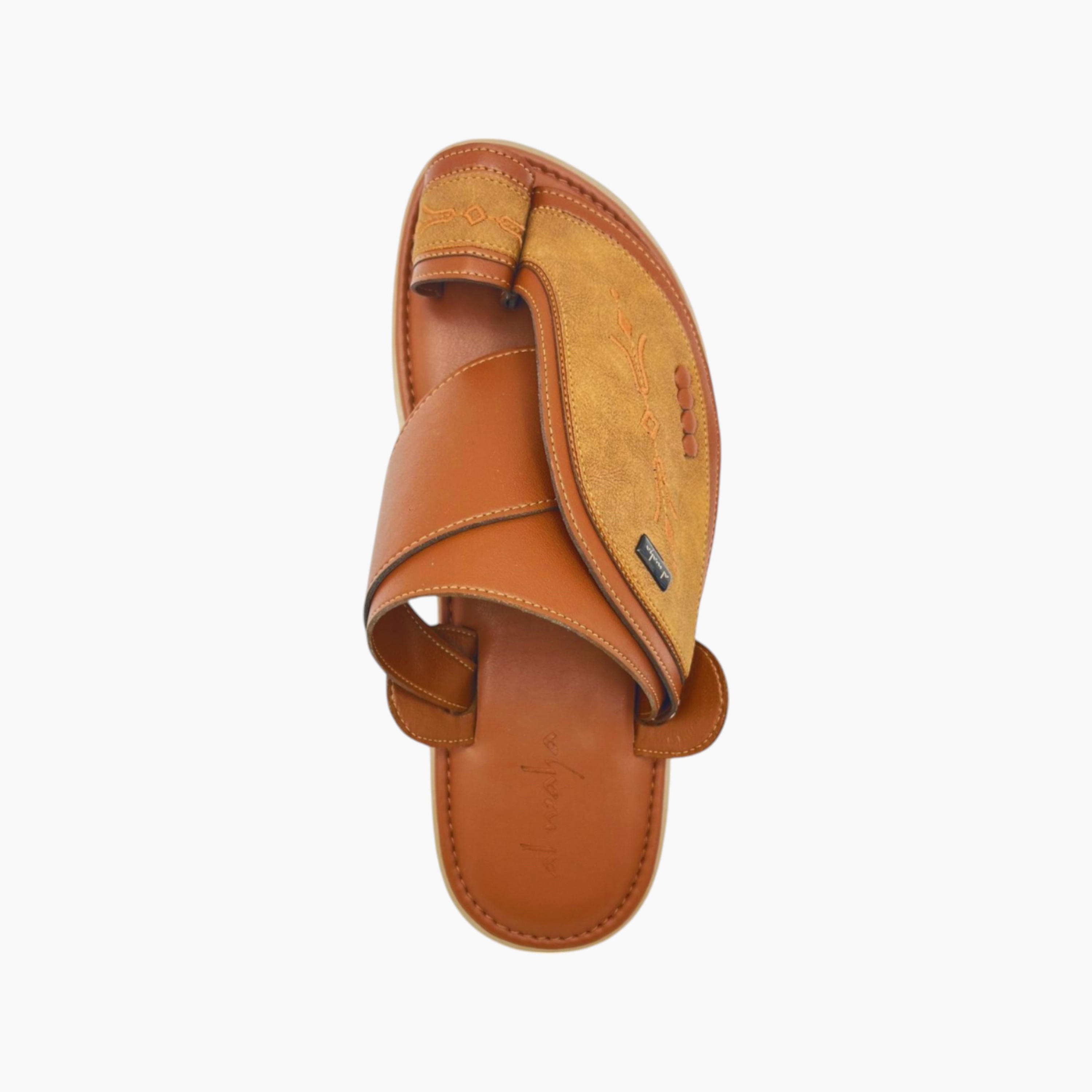Al Waha Embroidered Slip-On Arabic Sandals with Toe Loop-men-shoes-sandals-image-2