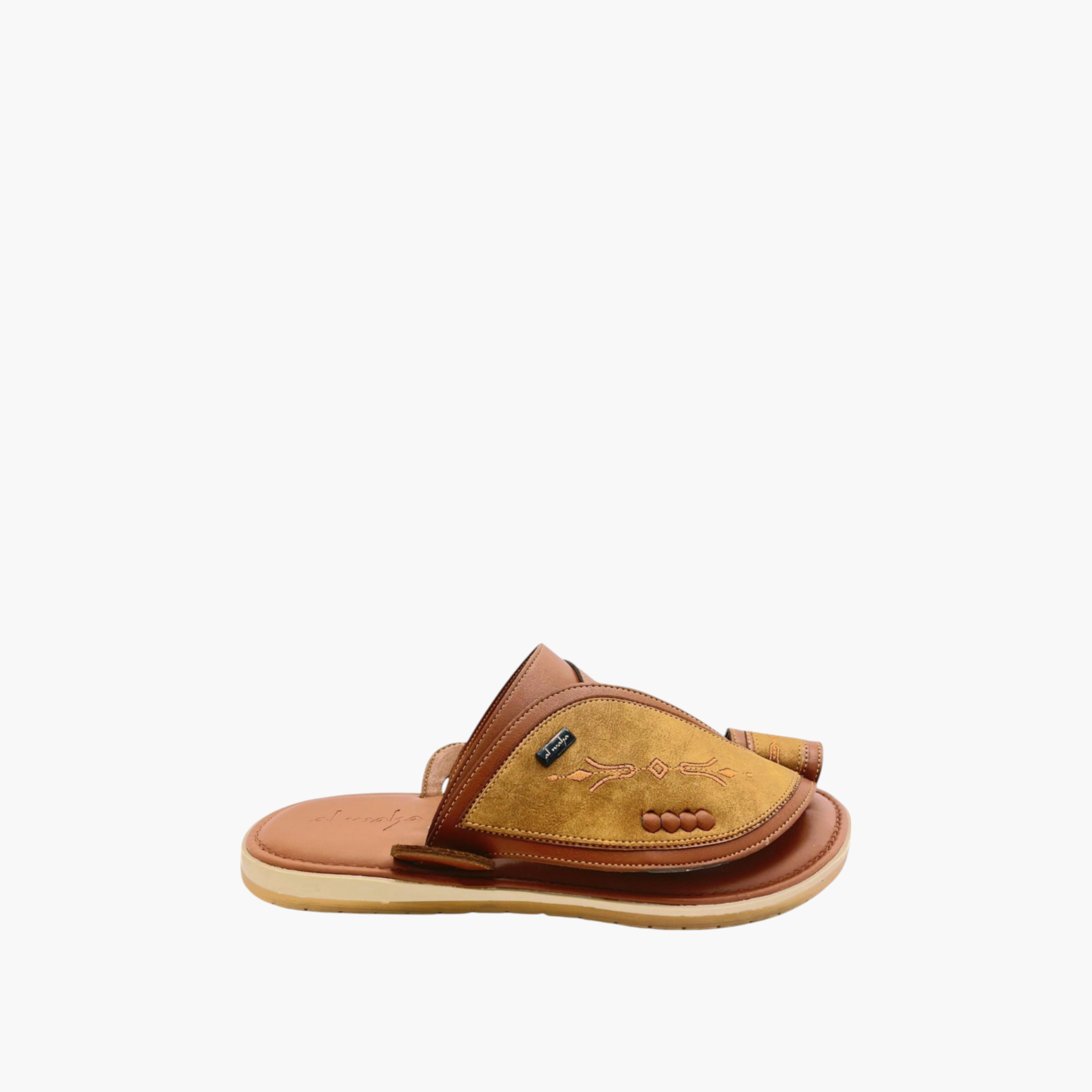Al Waha Embroidered Slip-On Arabic Sandals with Toe Loop-men-shoes-sandals-image-3