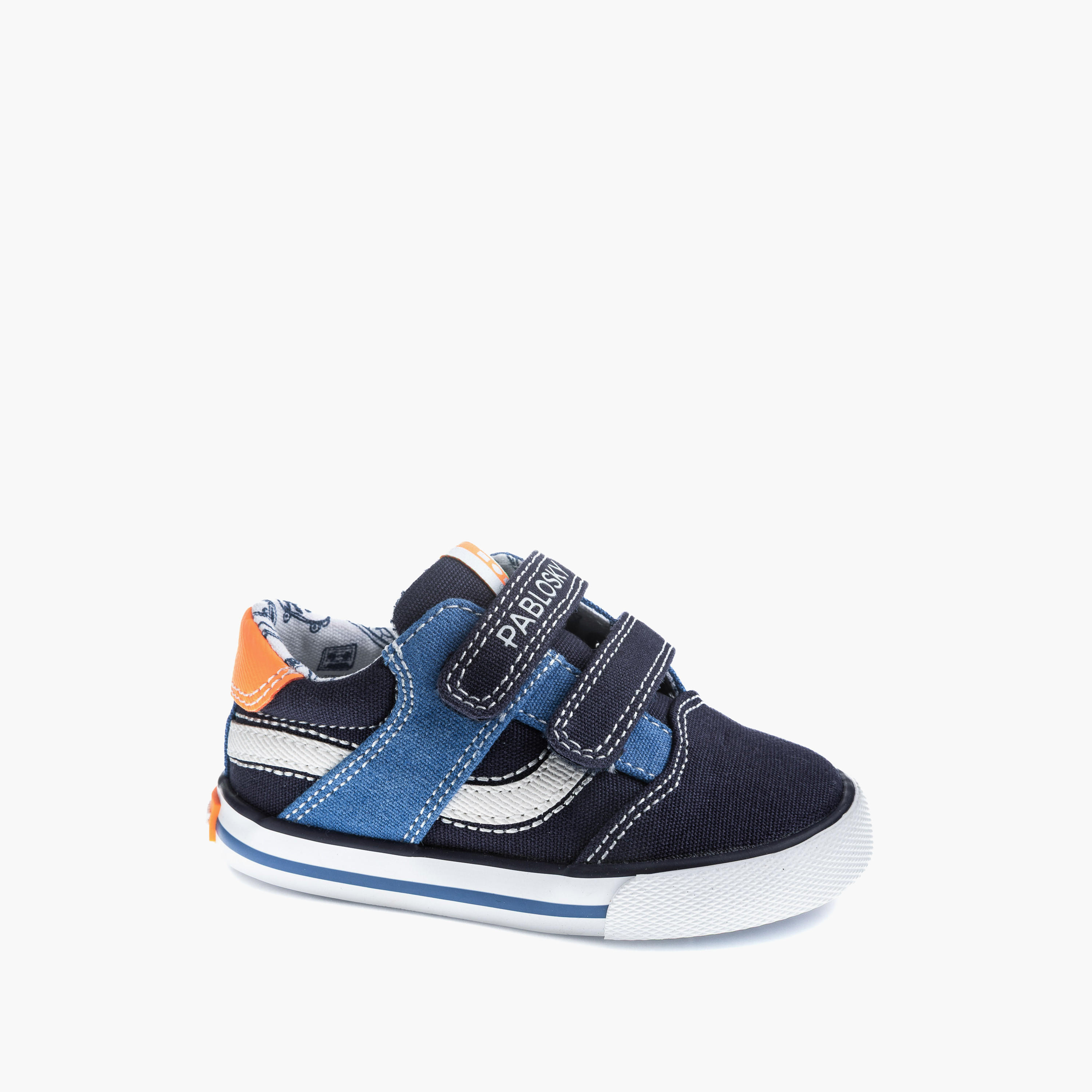 Pablosky Canvas Sneakers with Hook & Loop Closure-baby-boys-shoes-closedshoes-image-1