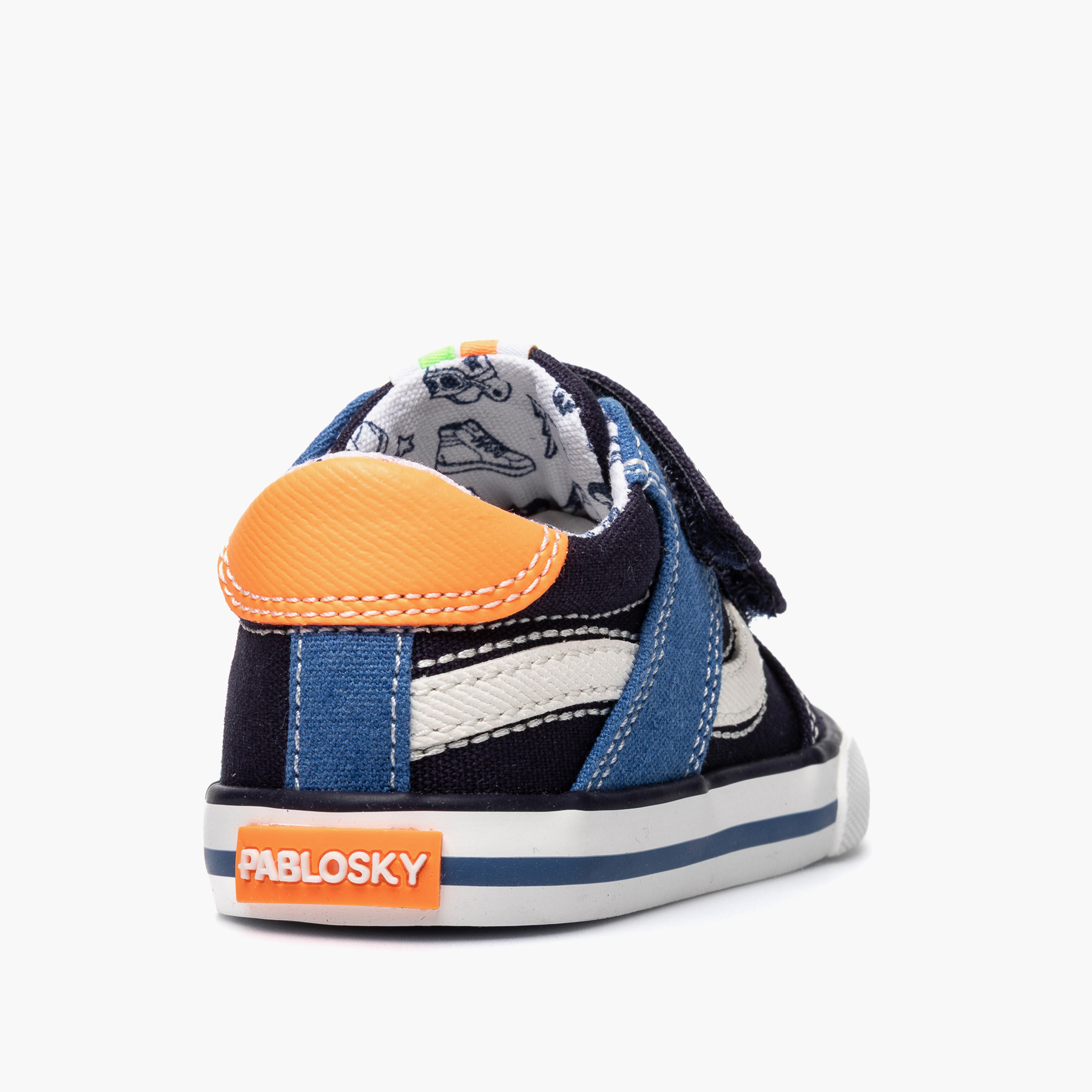 Pablosky Canvas Sneakers with Hook & Loop Closure-baby-boys-shoes-closedshoes-image-3