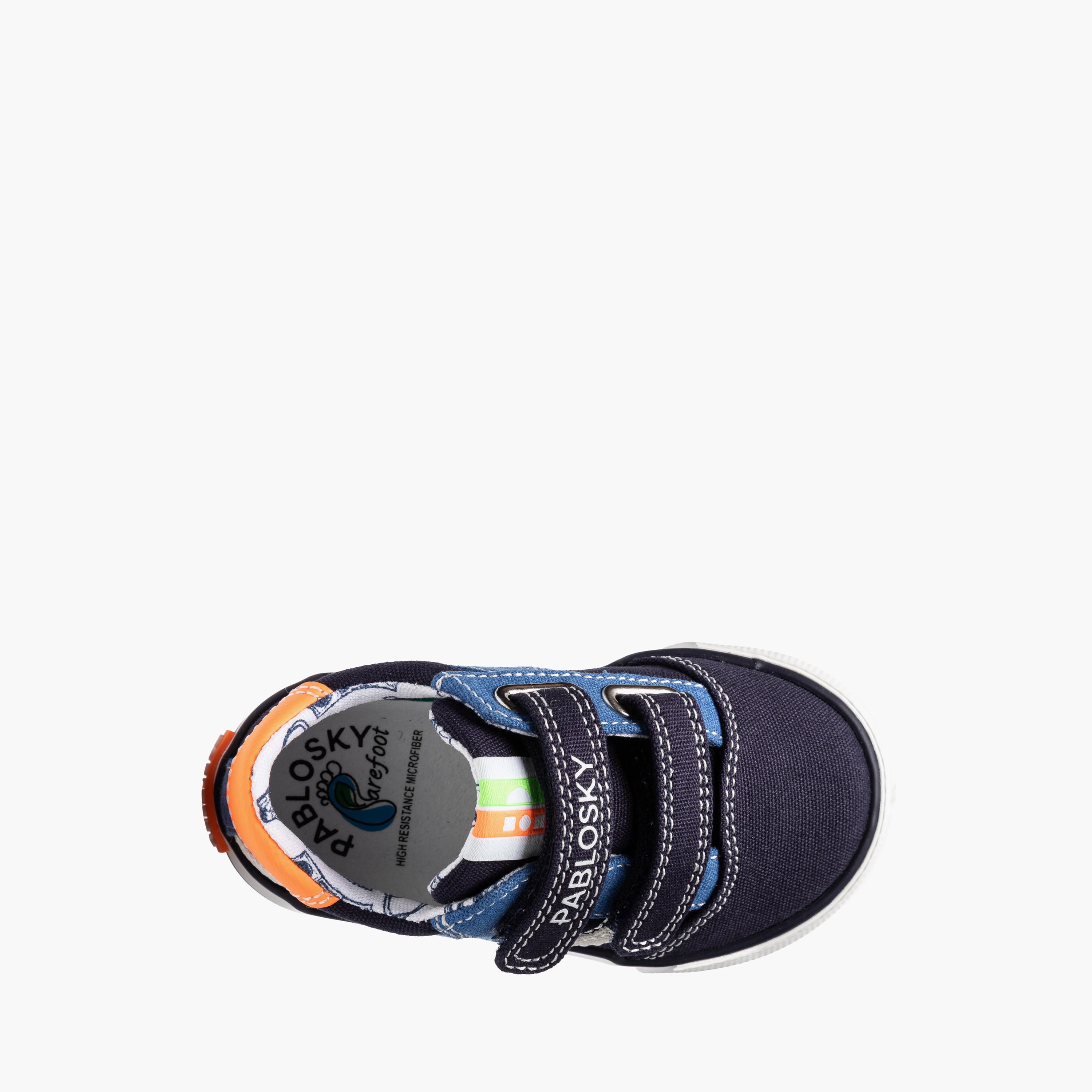 Pablosky Canvas Sneakers with Hook & Loop Closure-baby-boys-shoes-closedshoes-image-4