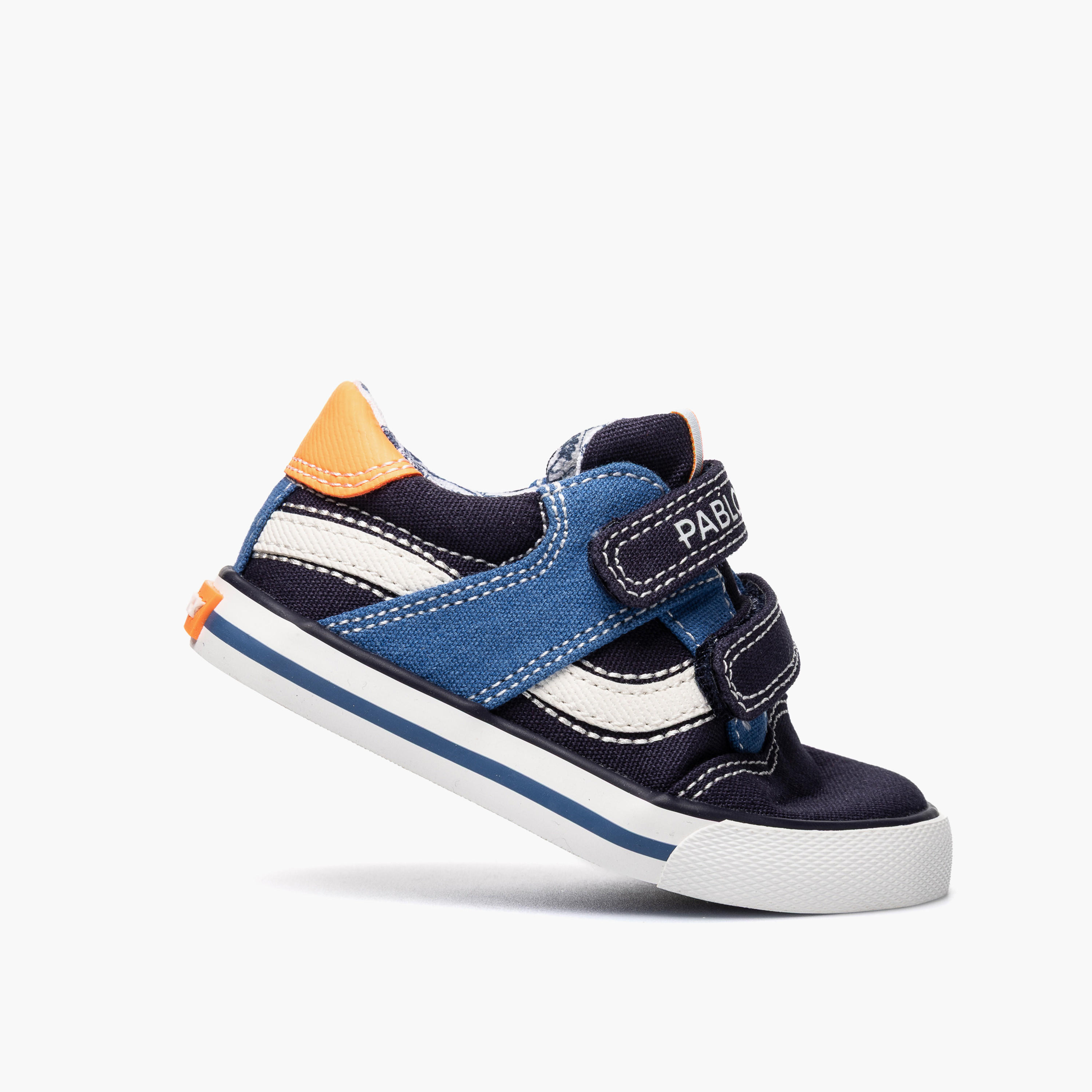 Pablosky Canvas Sneakers with Hook & Loop Closure-baby-boys-shoes-closedshoes-image-5