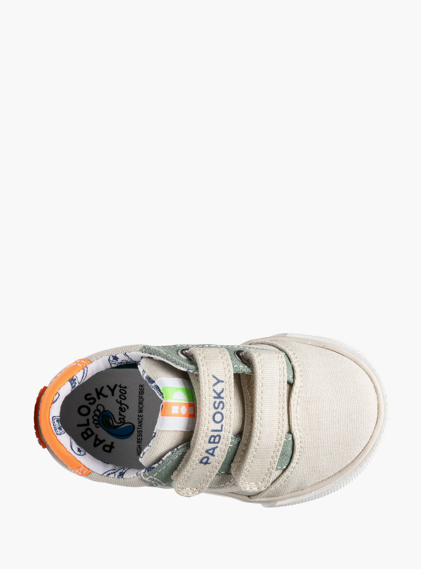 Pablosky Canvas Sneakers with Hook & Loop Closure-baby-boys-shoes-closedshoes-image-4