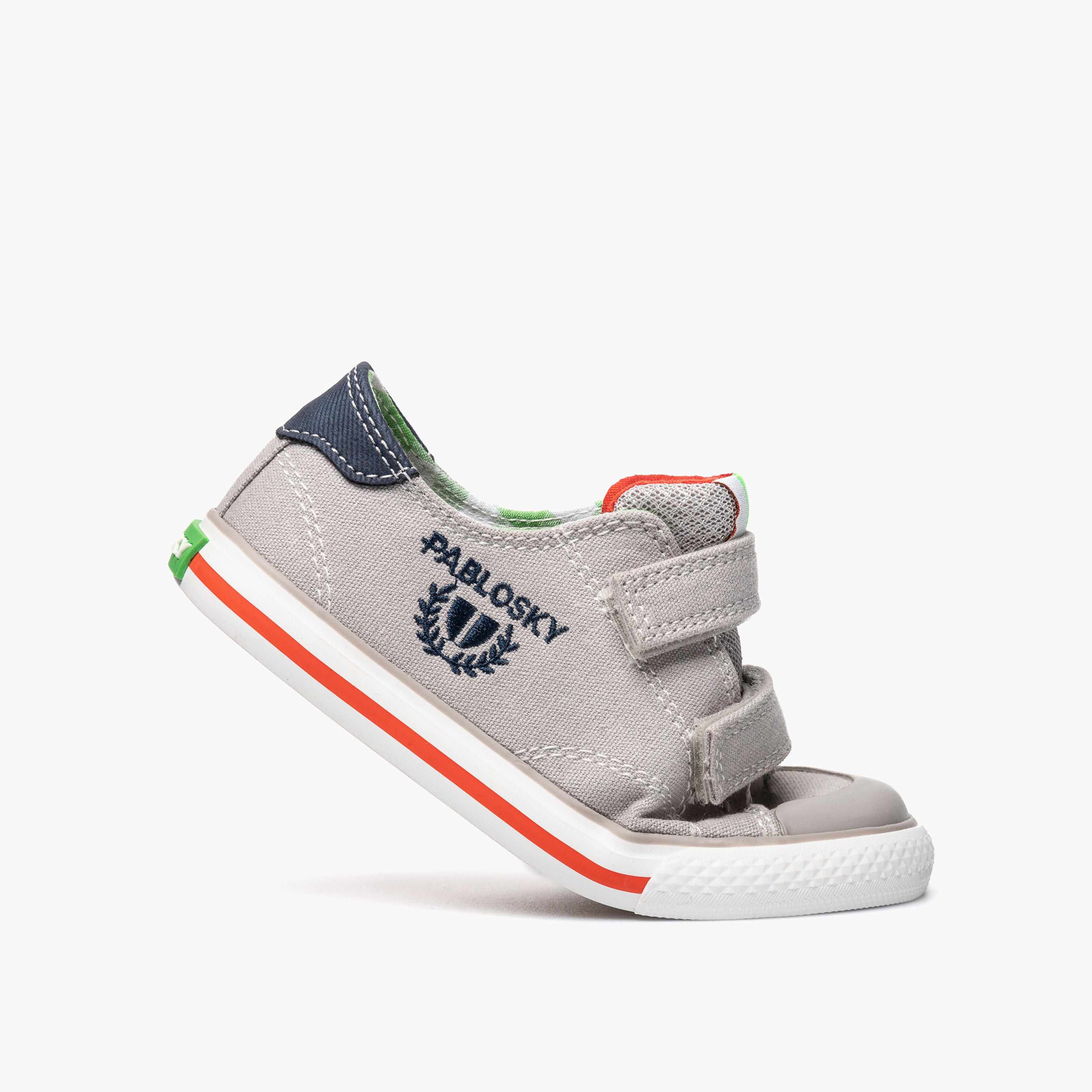 Pablosky Canvas Sneakers with Hook & Loop Closure-baby-boys-shoes-closedshoes-image-5