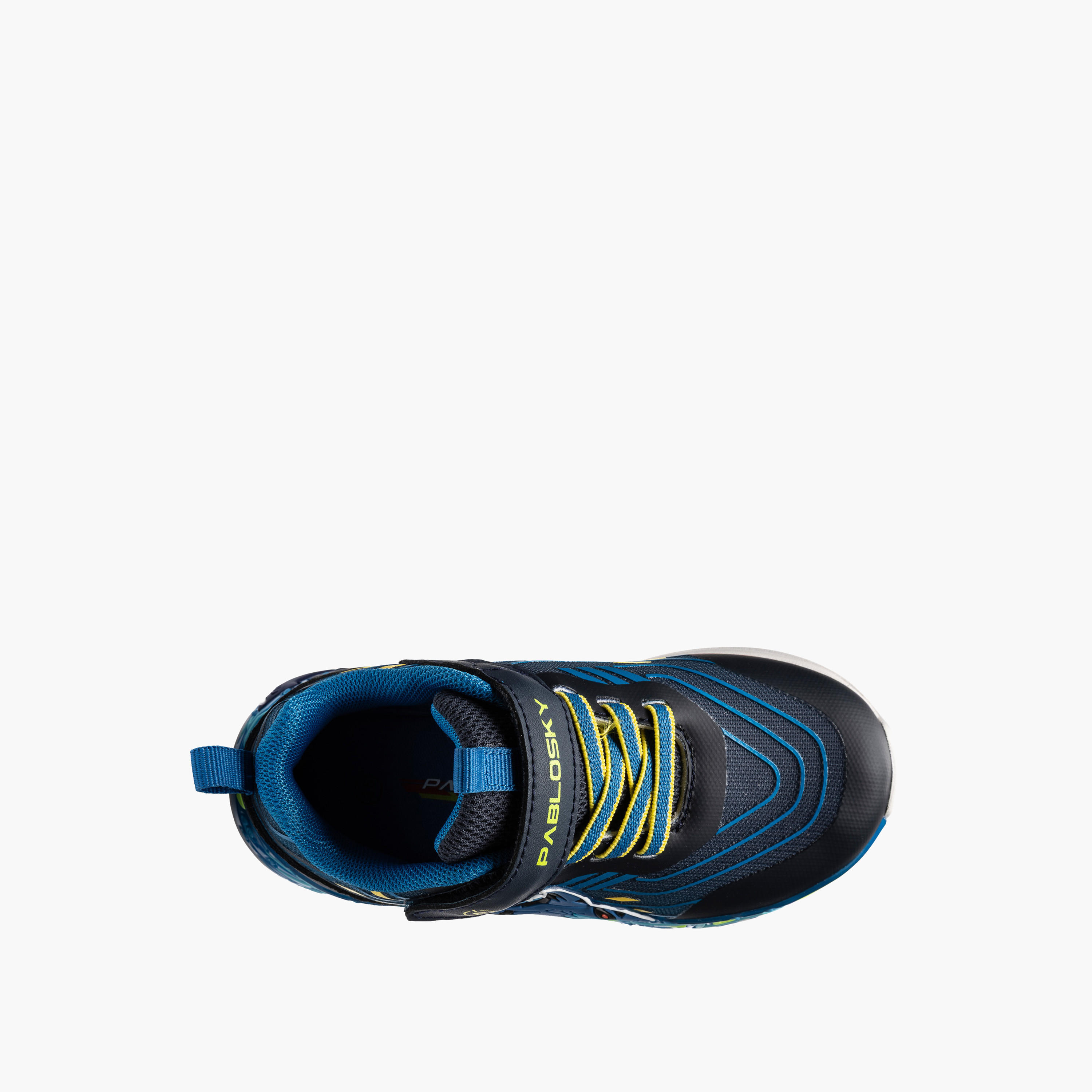 Pablosky Light-Up Sneakers with Hook & Loop Closure, Embossed Design-baby-boys-shoes-closedshoes-image-4