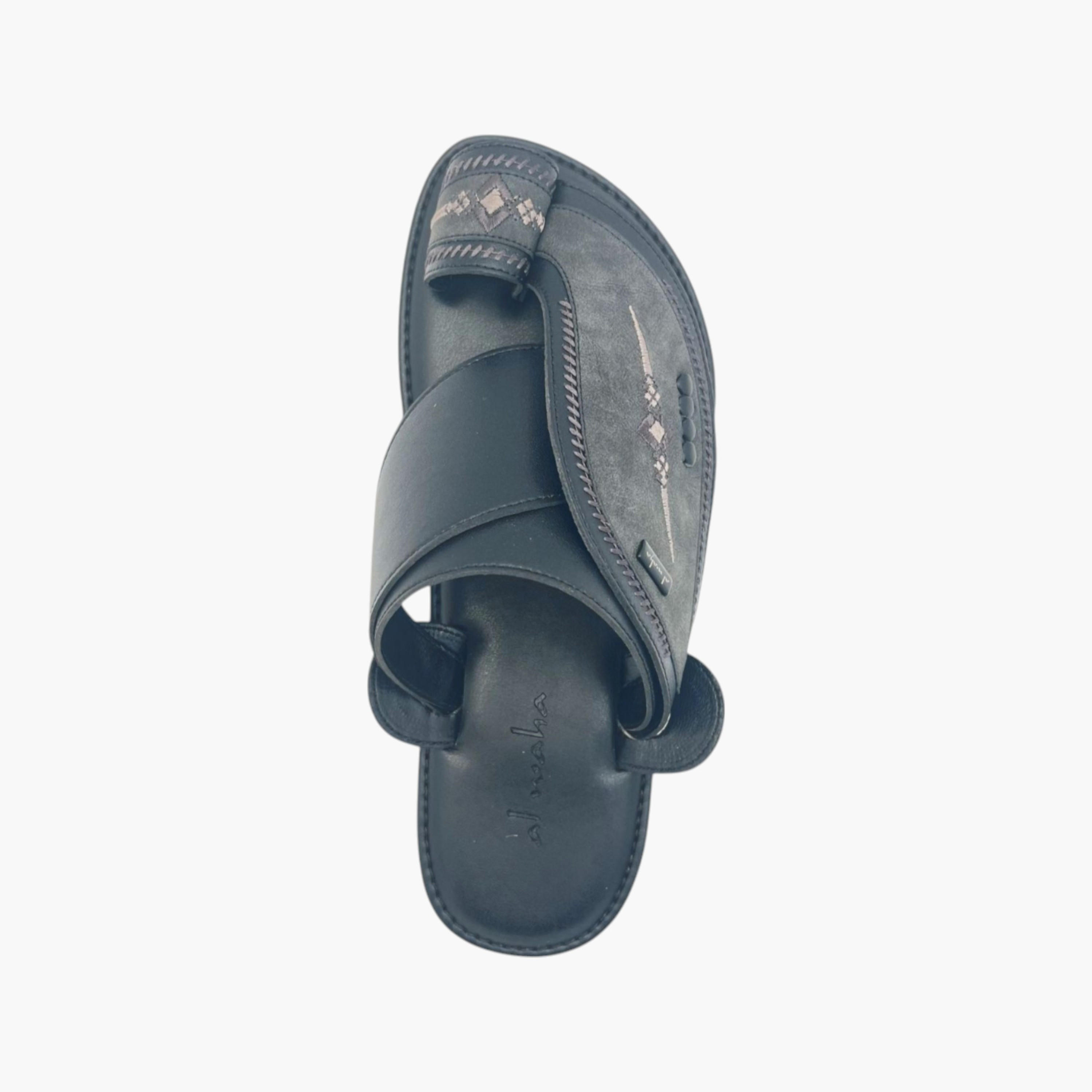 Al Waha Embroidered Slip-On Arabic Sandals-men-shoes-sandals-image-3