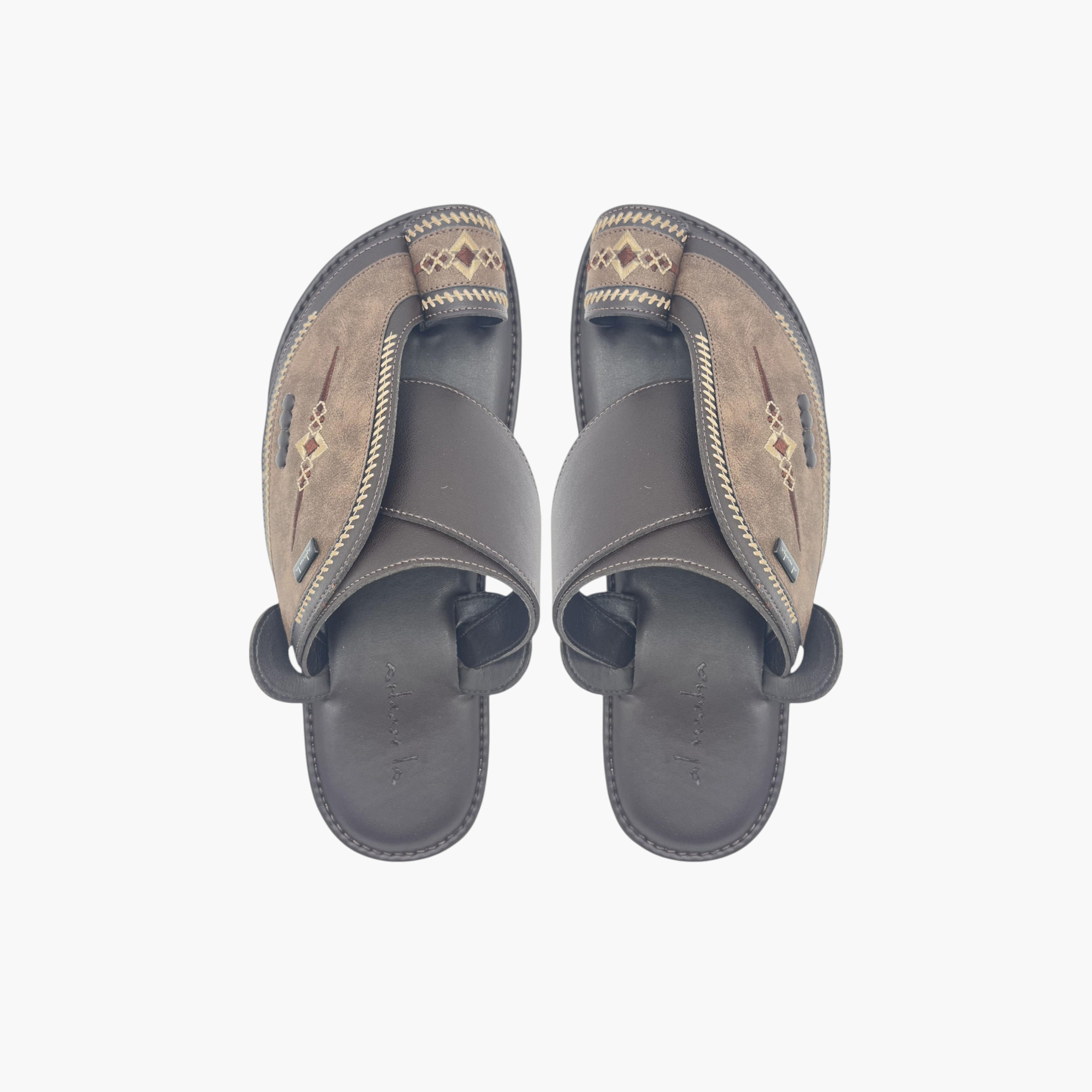 Al Waha Embroidered Slip-On Arabic Sandals-men-shoes-sandals-image-1