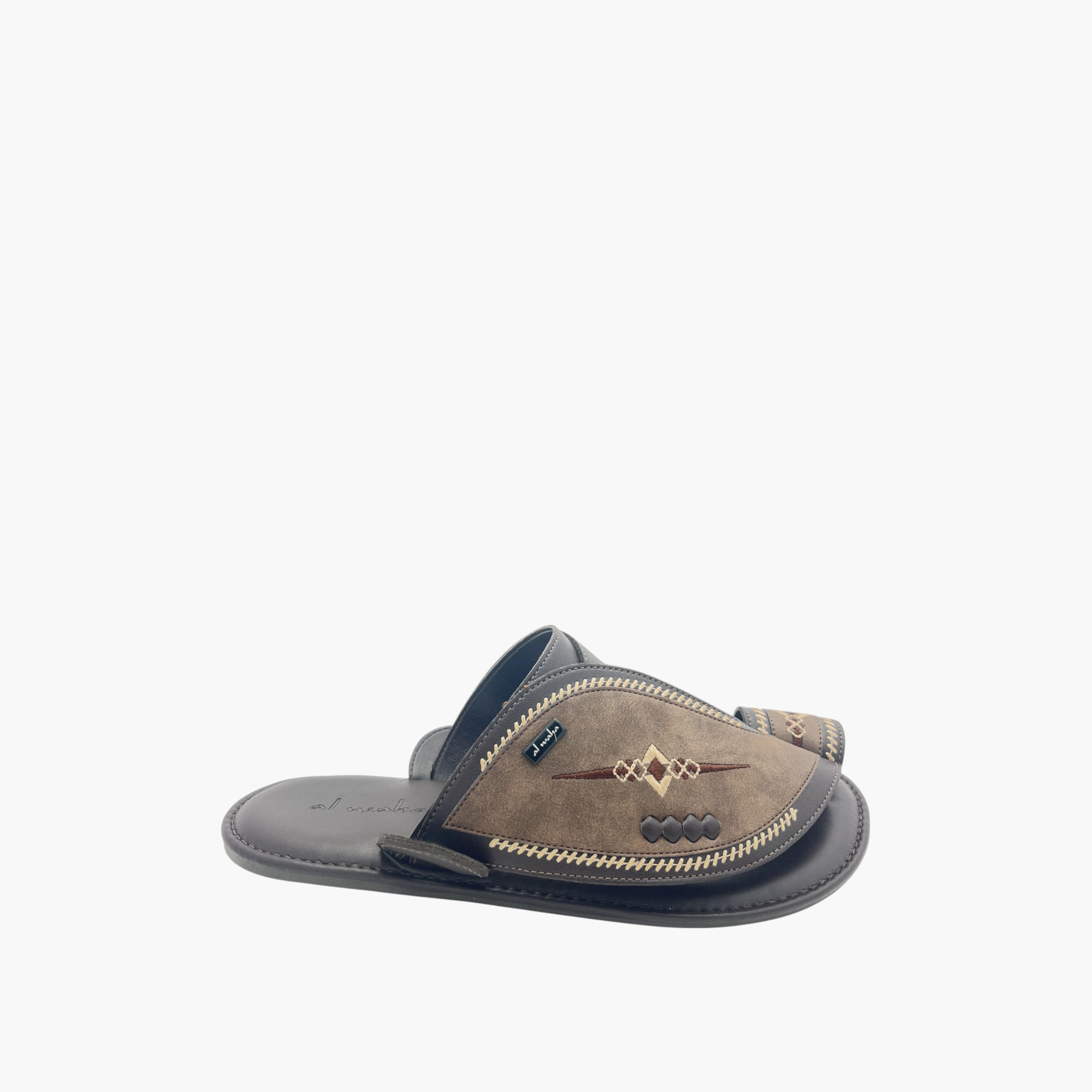 Al Waha Embroidered Slip-On Arabic Sandals-men-shoes-sandals-image-2
