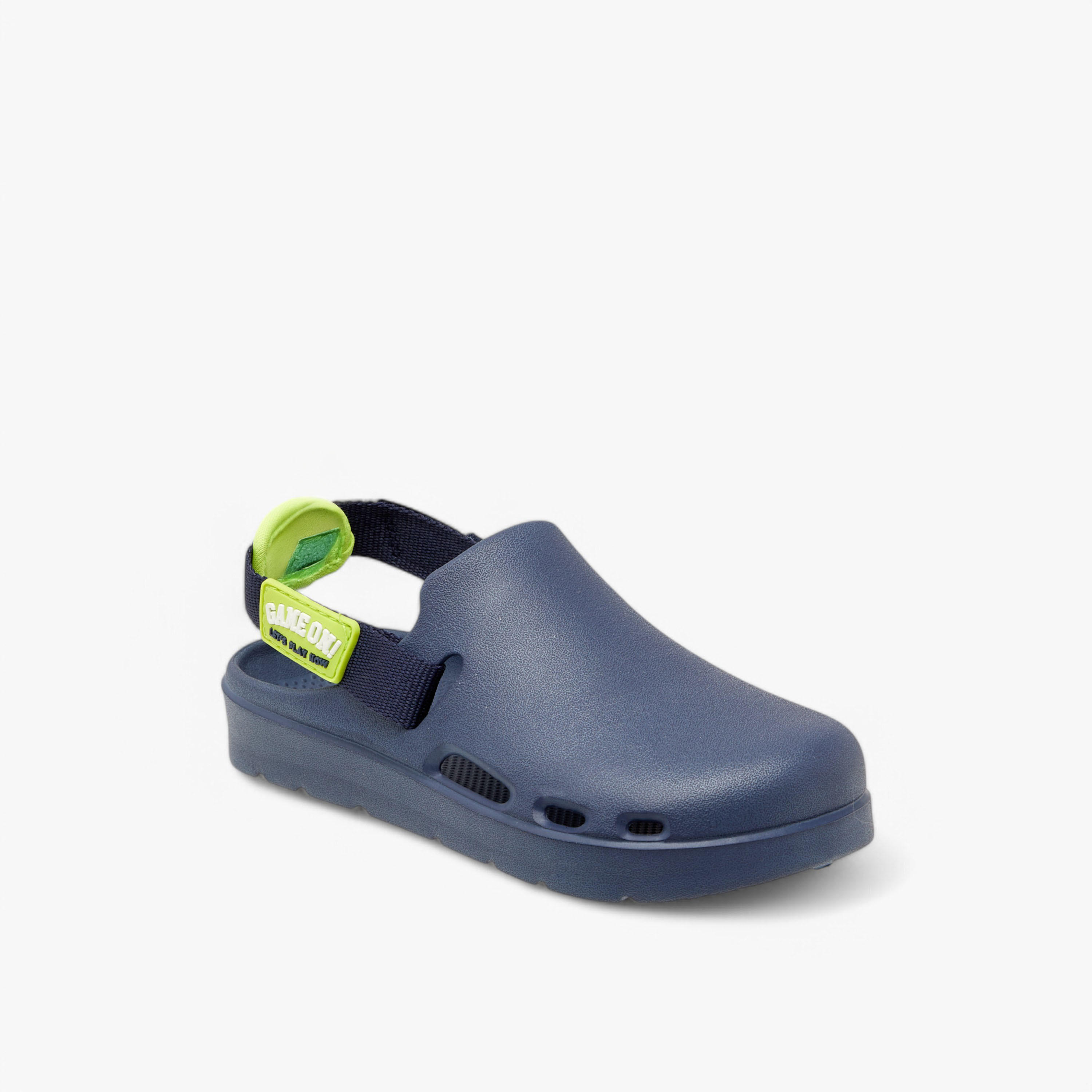 Aqua Applique Detail Clogs with Backstrap-boys-shoes-sandals-image-2