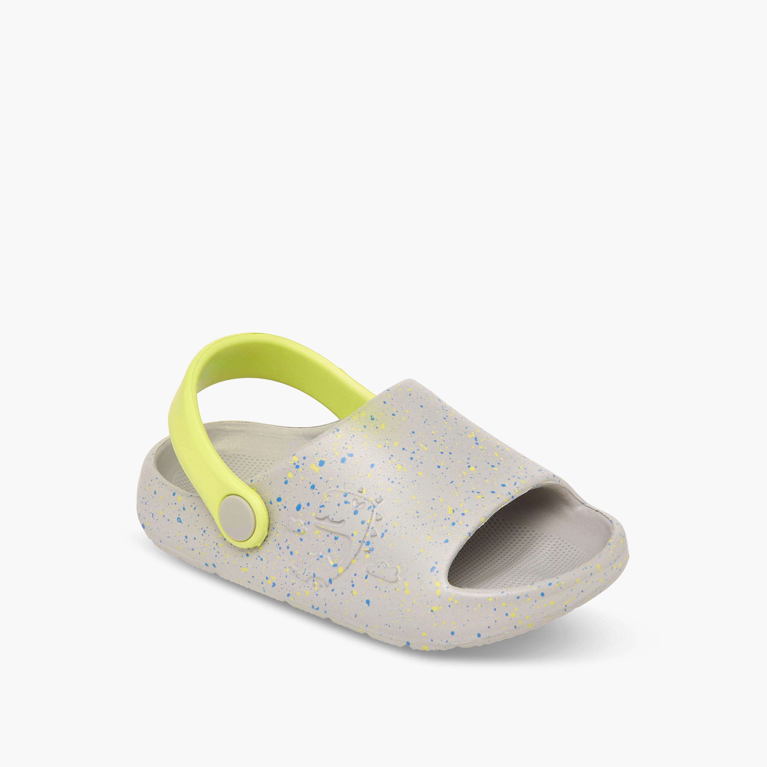 Aqua Printed Slides with Backstrap-boys-shoes-sandals-image-2