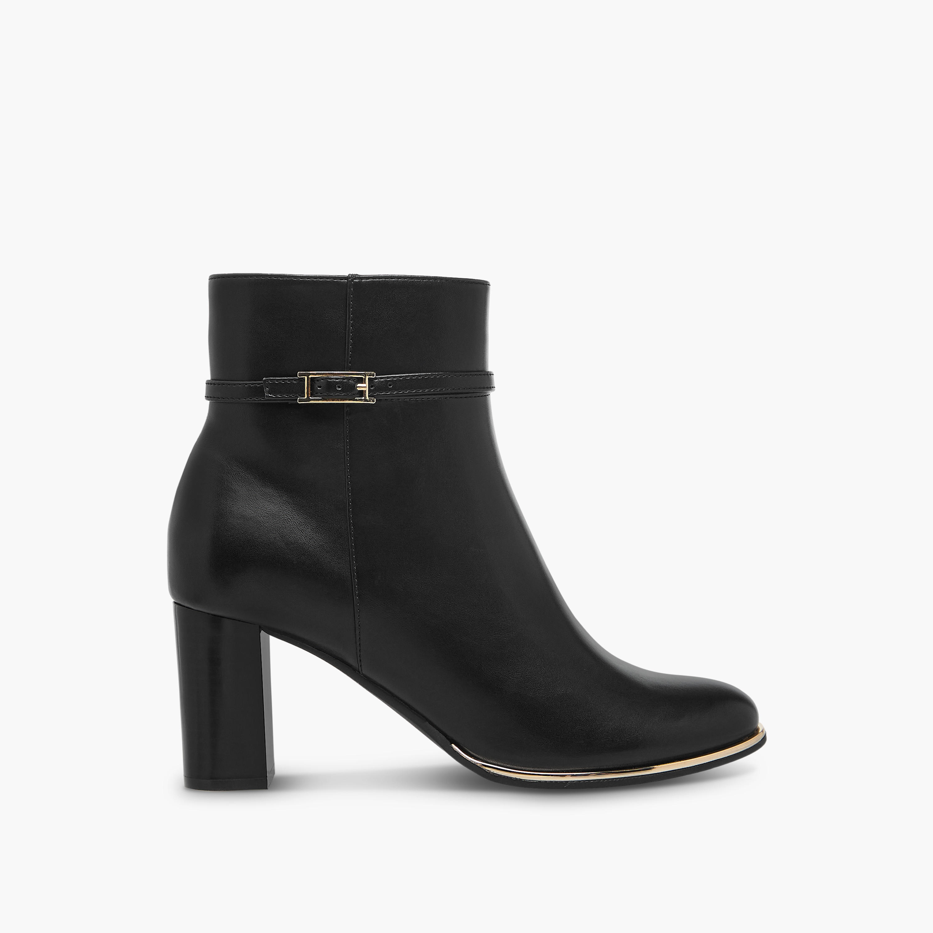 Celeste Women's Solid Ankle Boots with Zip Closure and Block Heels-women-shoes-boots-image-3
