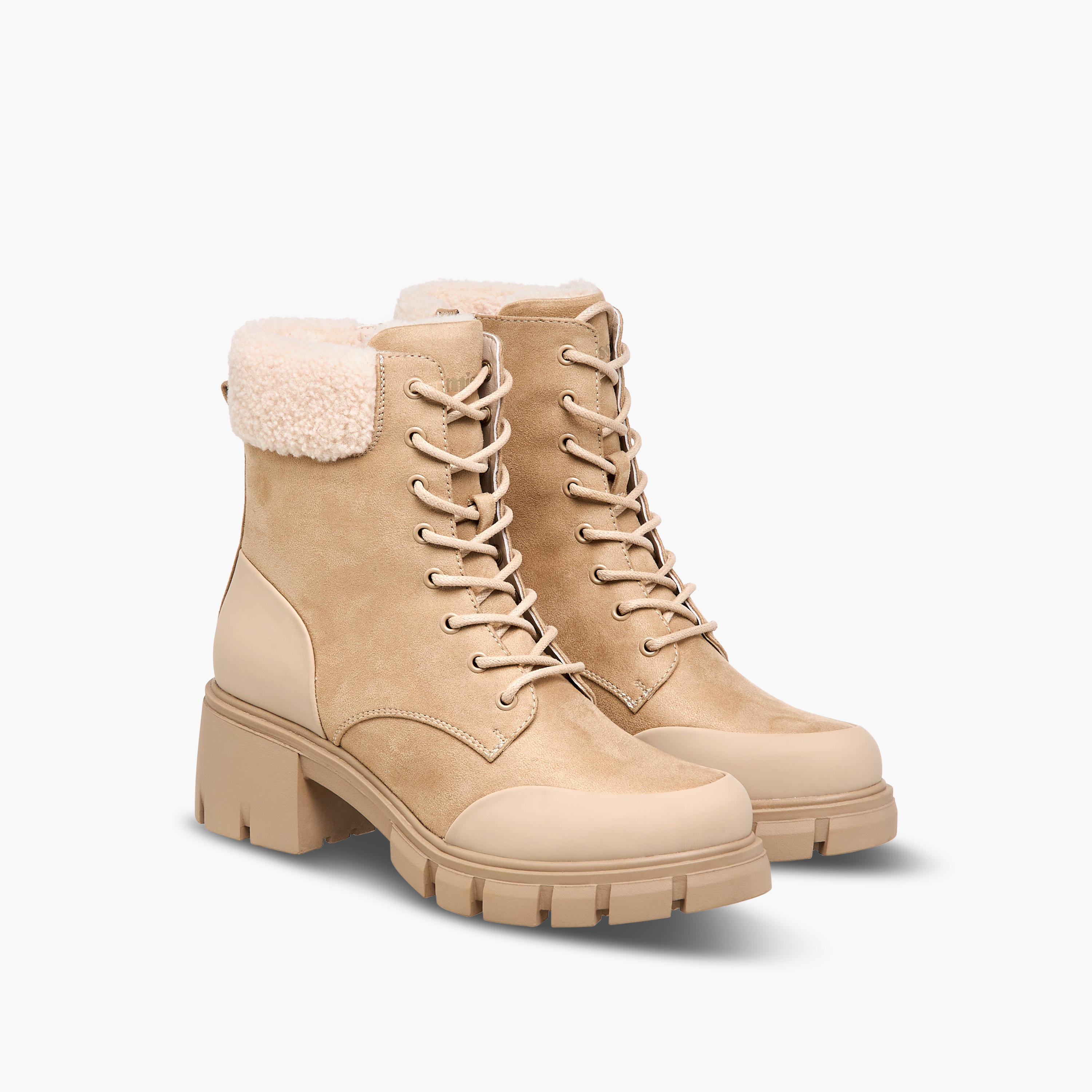Missy Women's Fur Detail High Ankle Boots-women-shoes-boots-image-1