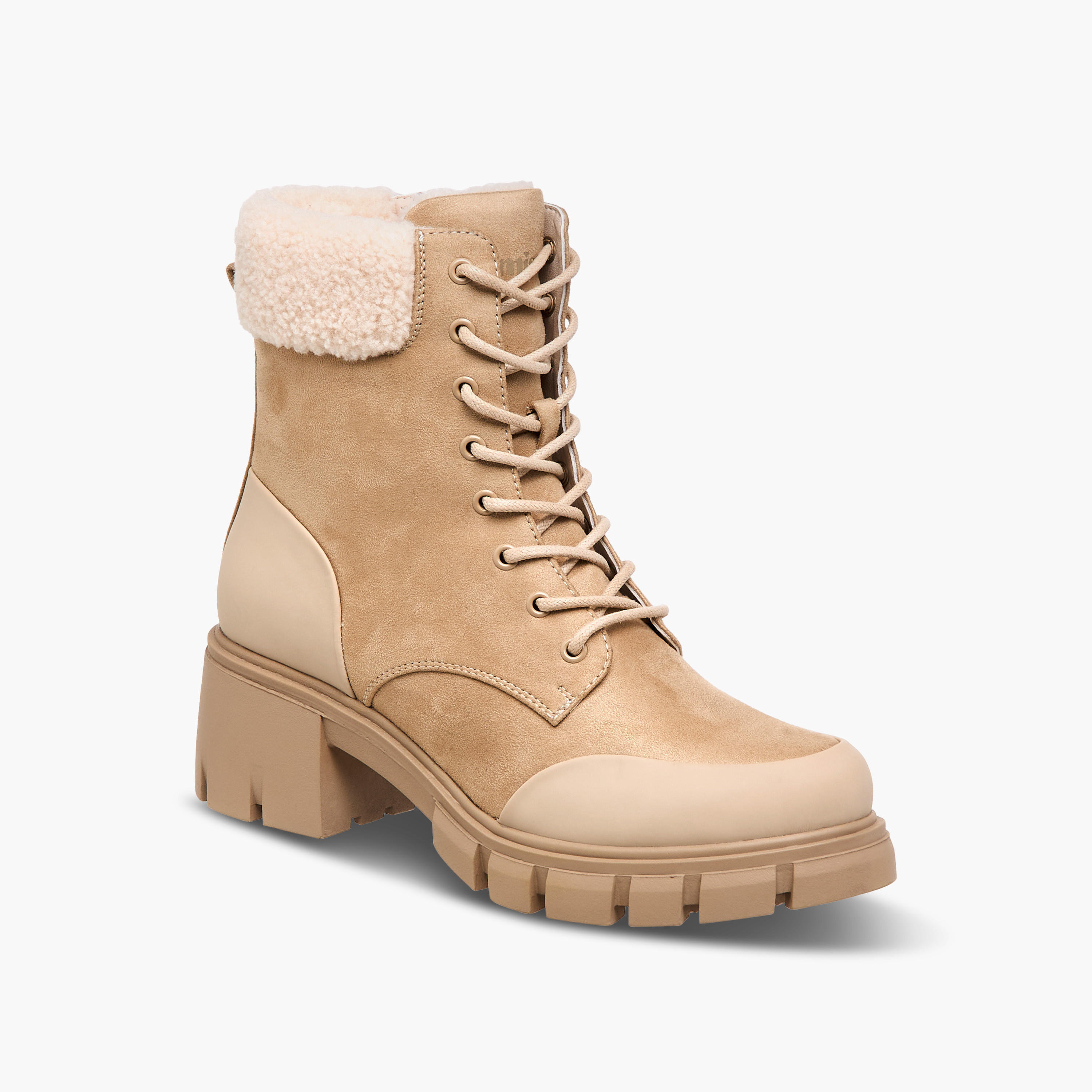 Missy Women's Fur Detail High Ankle Boots-women-shoes-boots-image-2