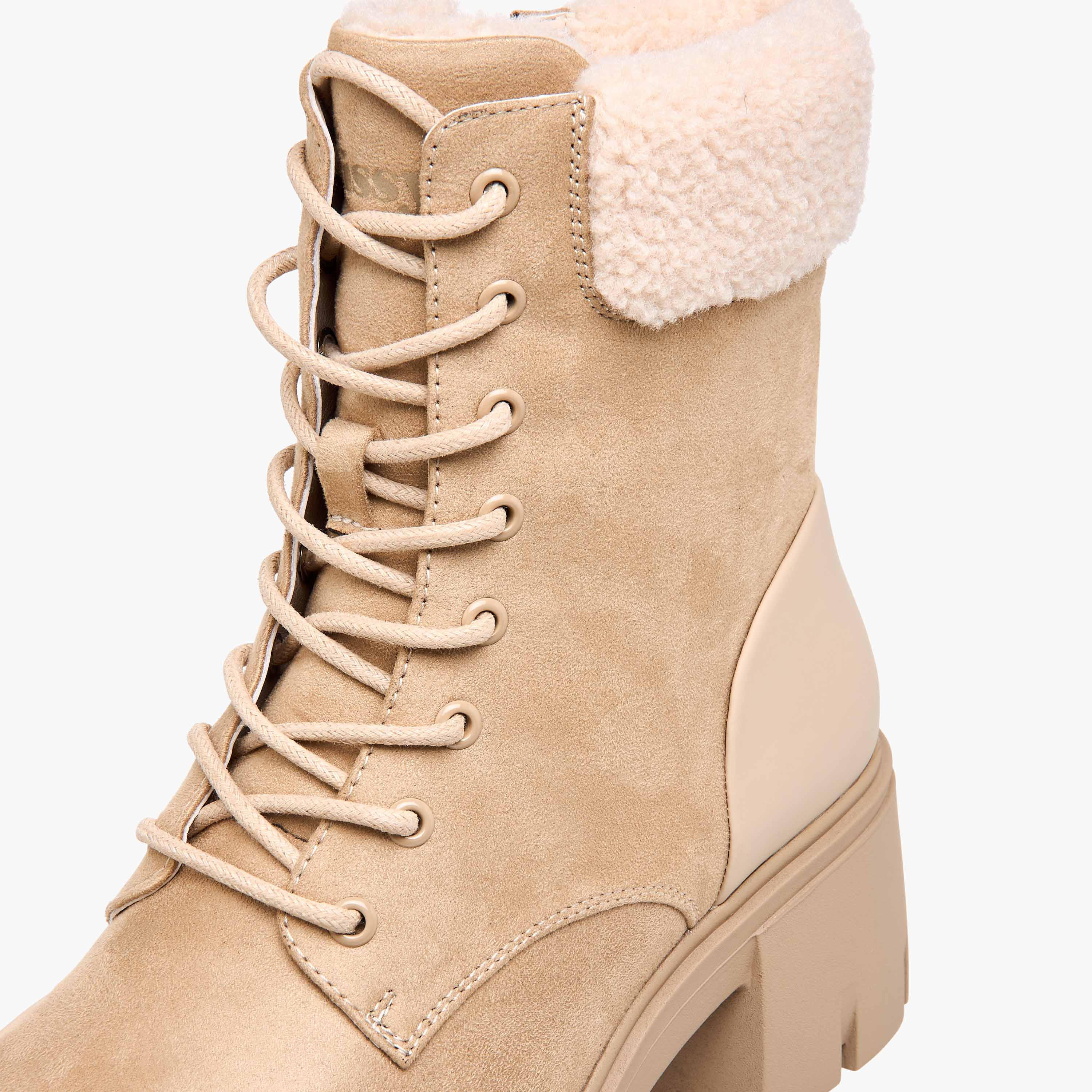 Missy Women's Fur Detail High Ankle Boots-women-shoes-boots-image-4