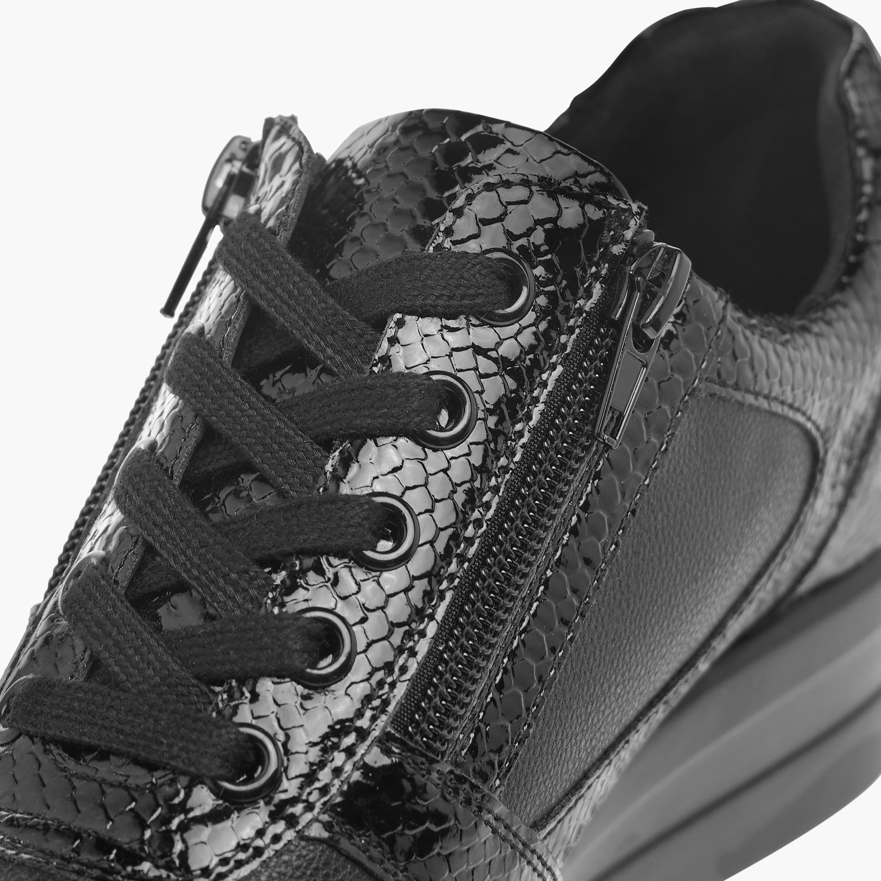 Le Confort Panelled Wedge Heeled Comfort Sneakers with Lace-Up Closure-women-shoes-sneakers-image-4