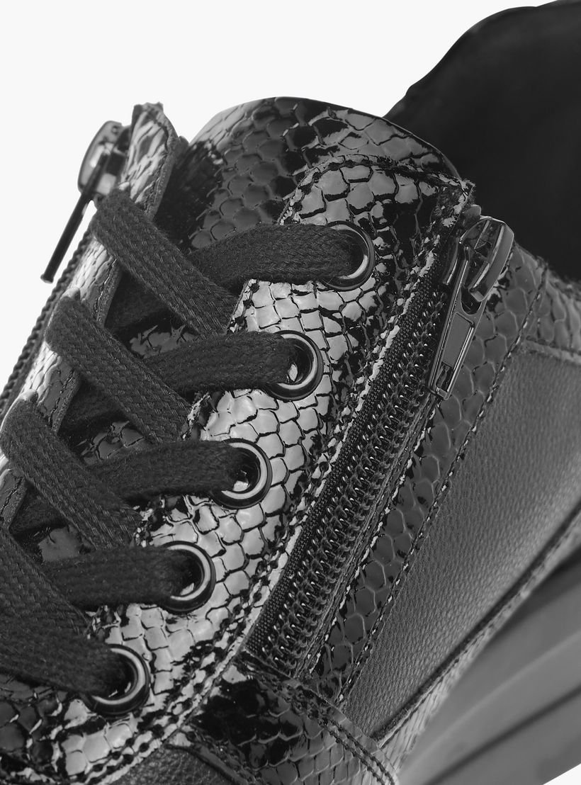 Le Confort Panelled Wedge Heeled Comfort Sneakers with Lace-Up Closure-women-shoes-sneakers-image-4